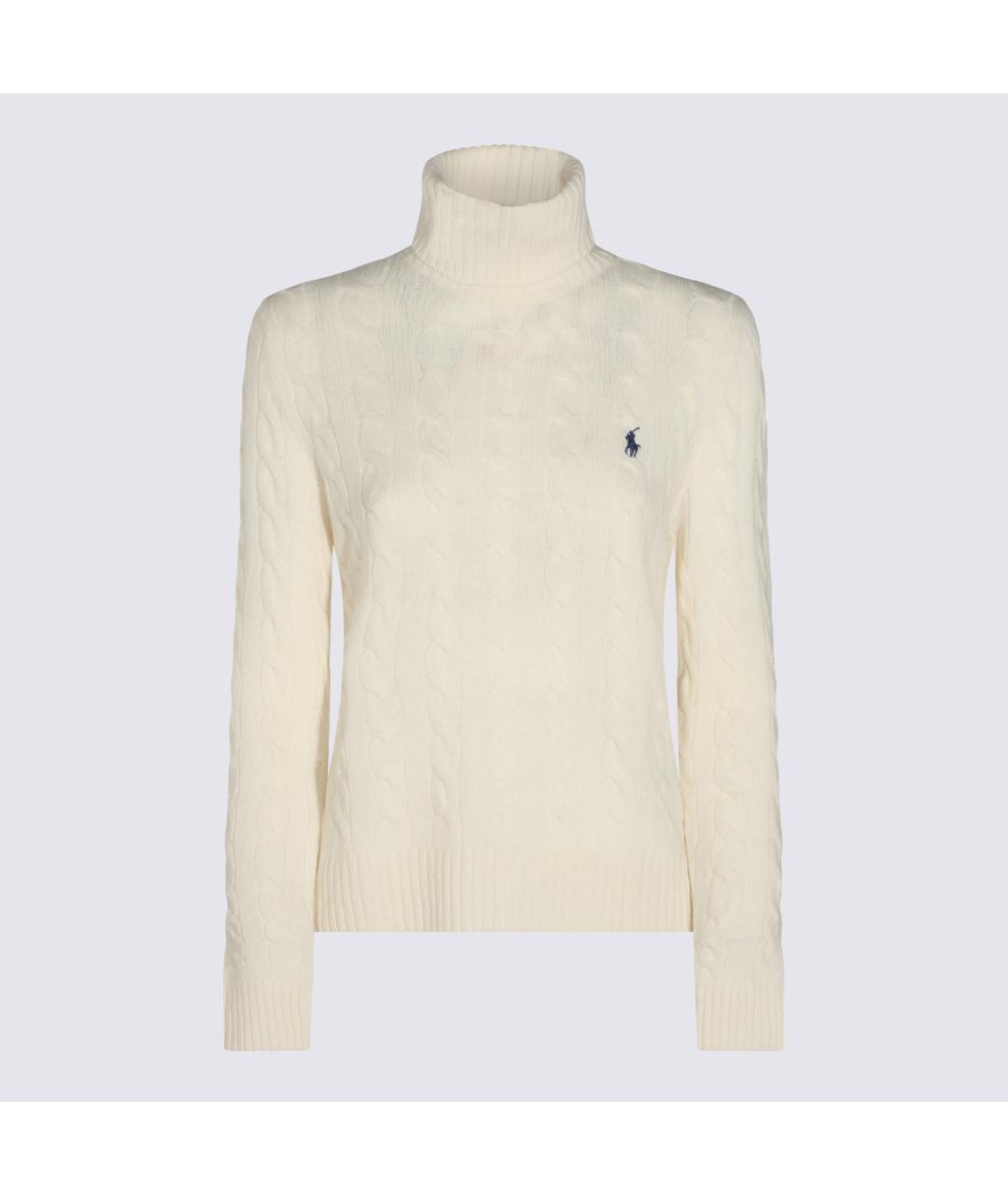 POLO RALPH LAUREN Бежевый шерстяной джемпер / свитер, фото 2
