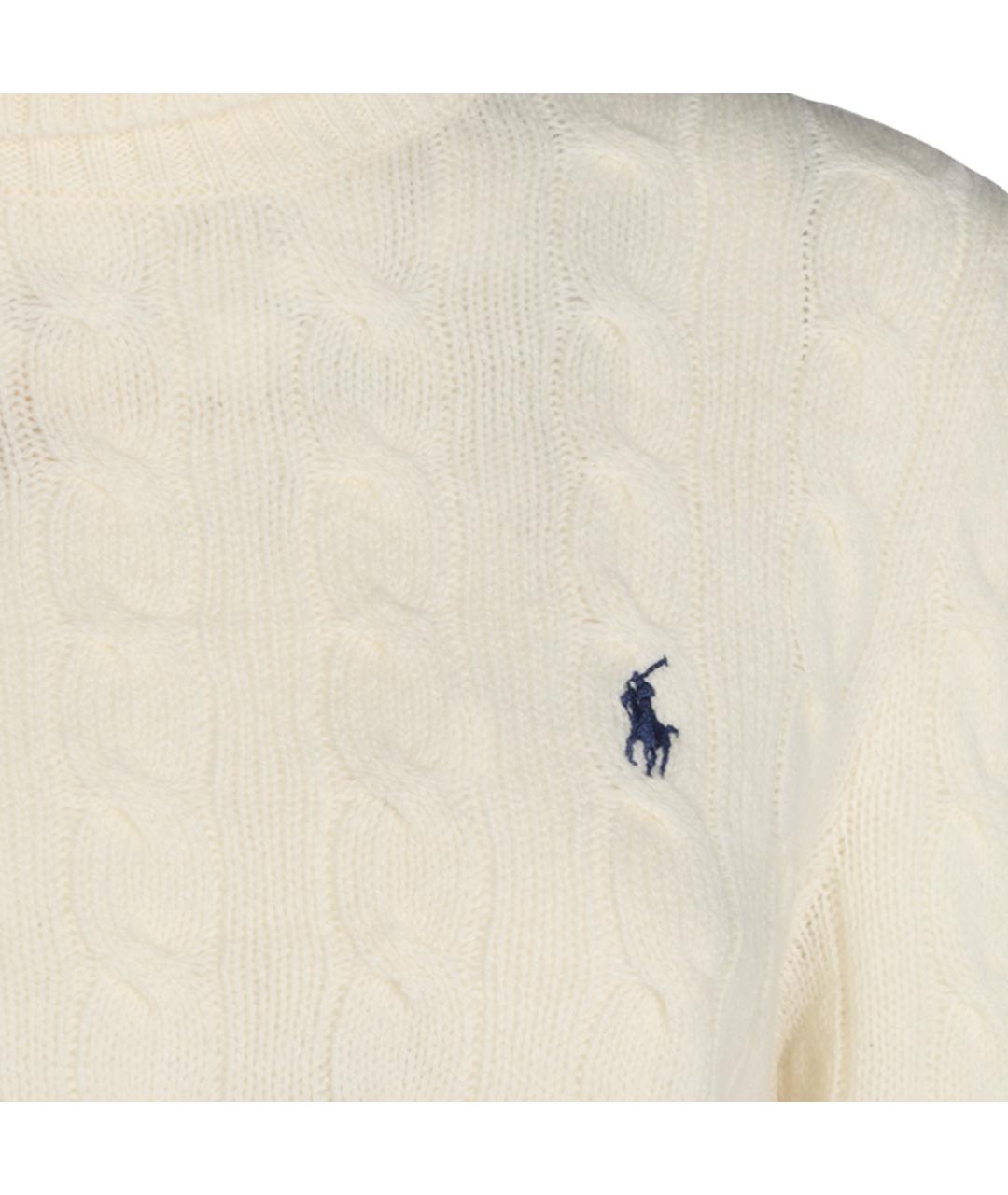 POLO RALPH LAUREN Бежевый шерстяной джемпер / свитер, фото 6