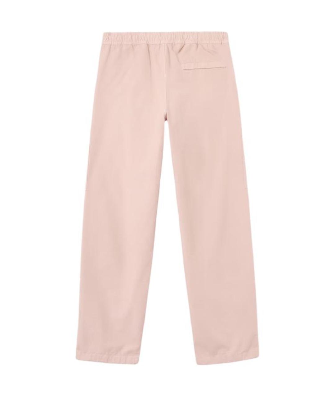 STONE ISLAND Розовые хлопковые повседневные брюки, фото 2