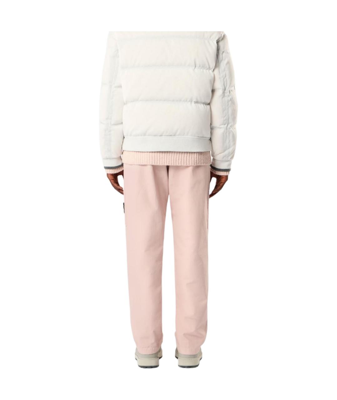 STONE ISLAND Розовые хлопковые повседневные брюки, фото 4