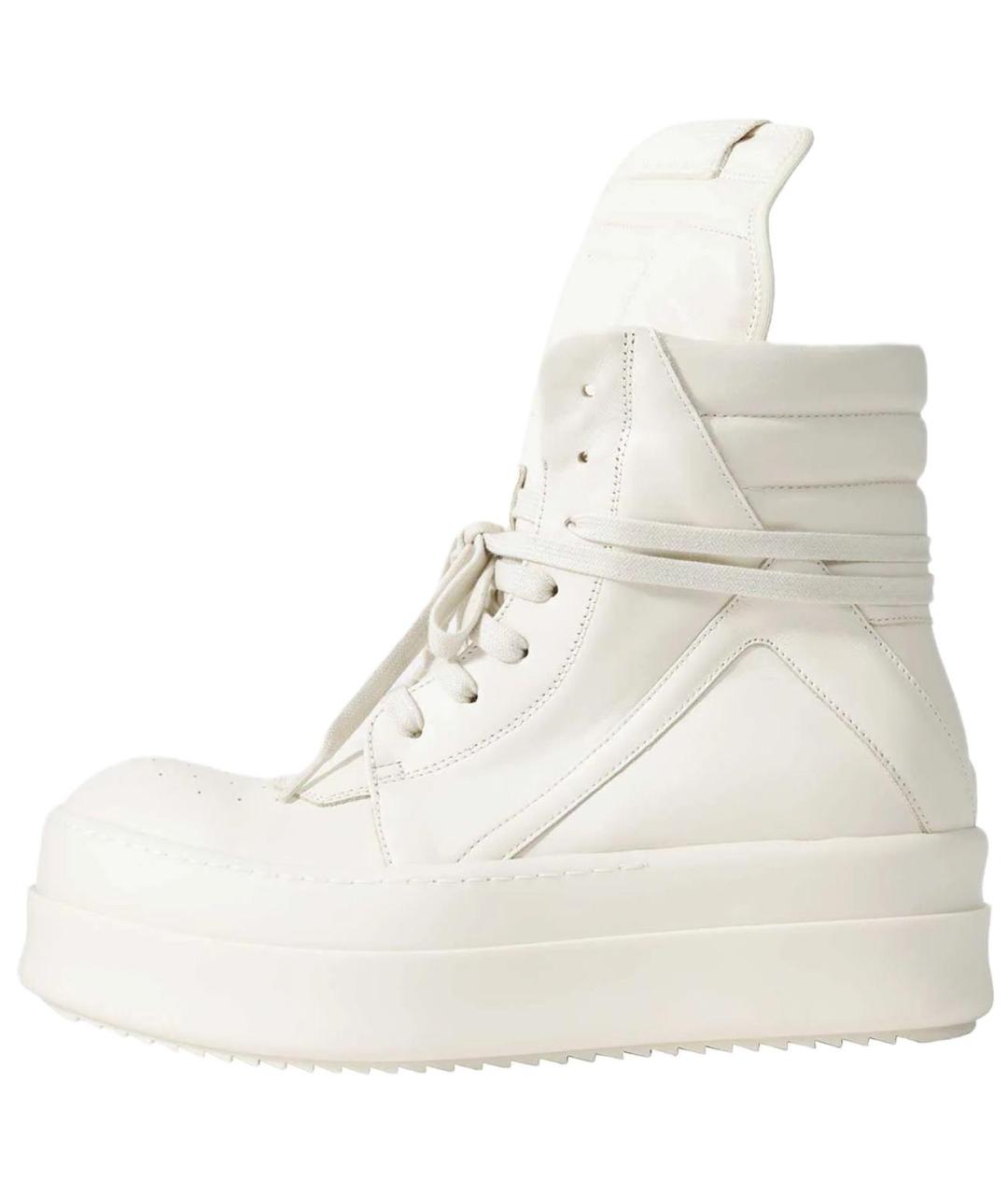 RICK OWENS Белые кожаные кроссовки, фото 2
