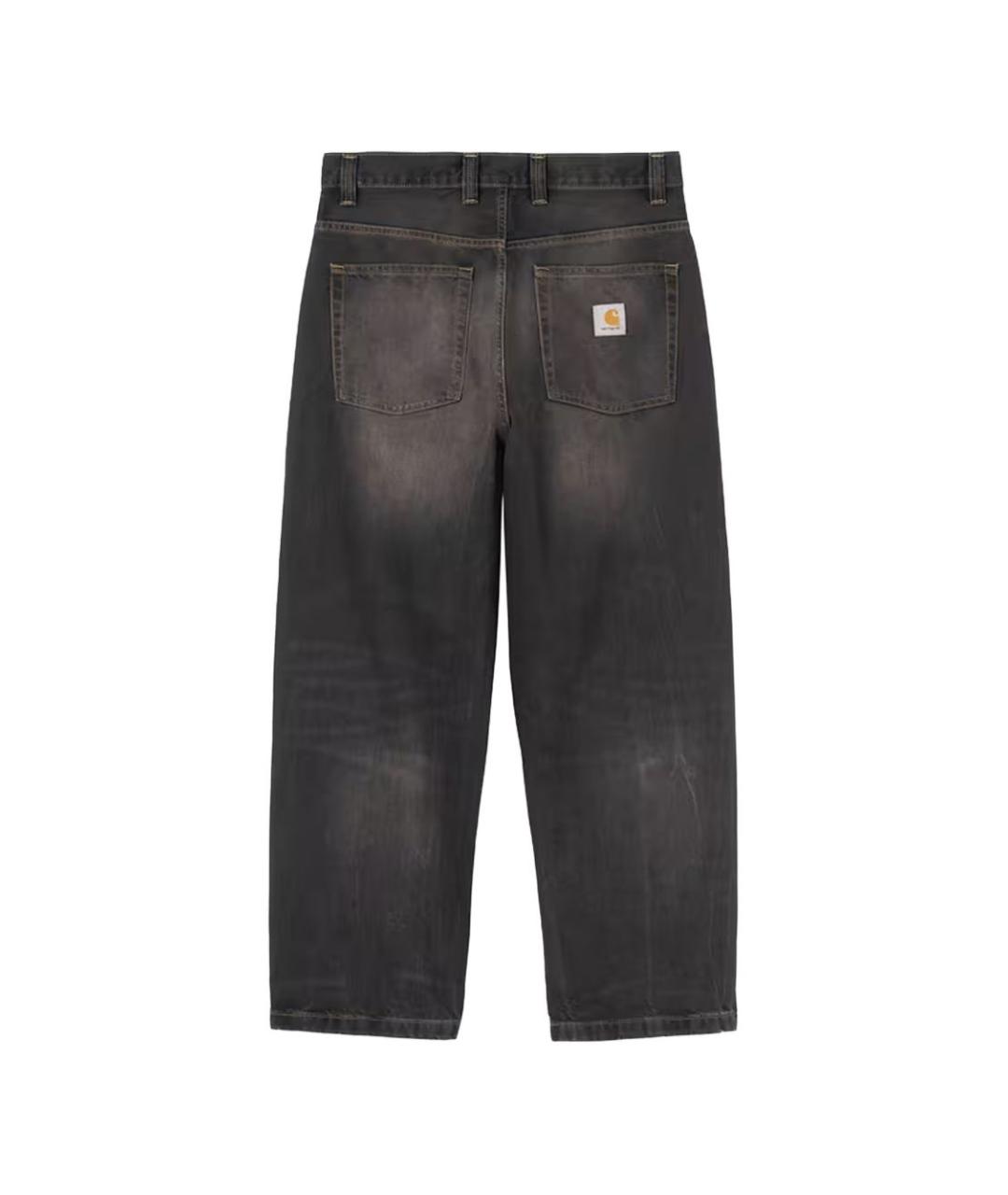 CARHARTT WIP Черные хлопковые прямые джинсы, фото 4
