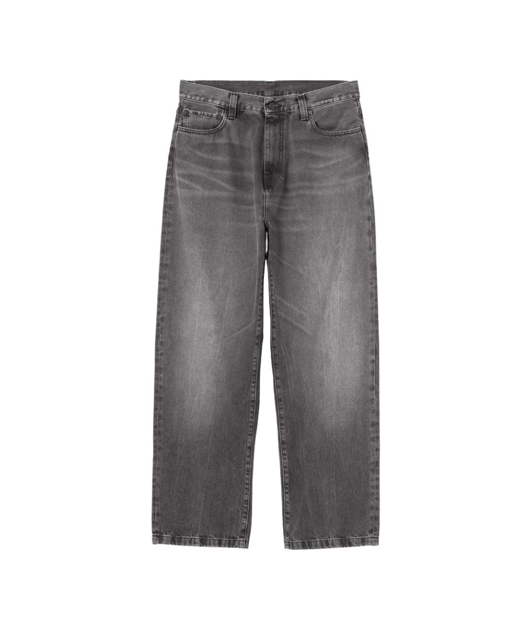 CARHARTT WIP Серые хлопковые прямые джинсы, фото 1