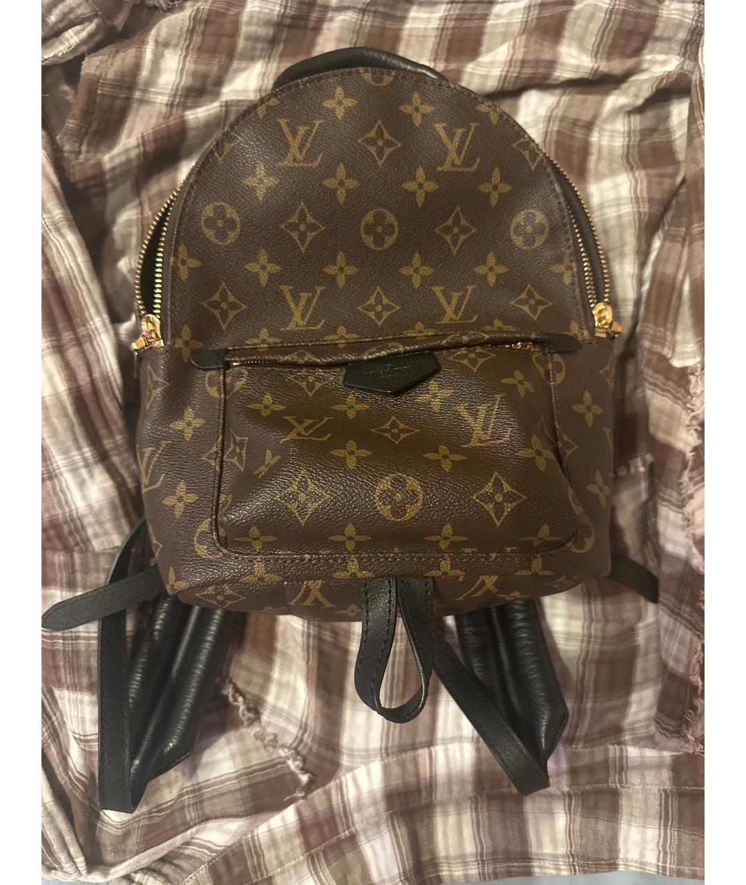 LOUIS VUITTON Коричневый рюкзак из канвы, фото 6