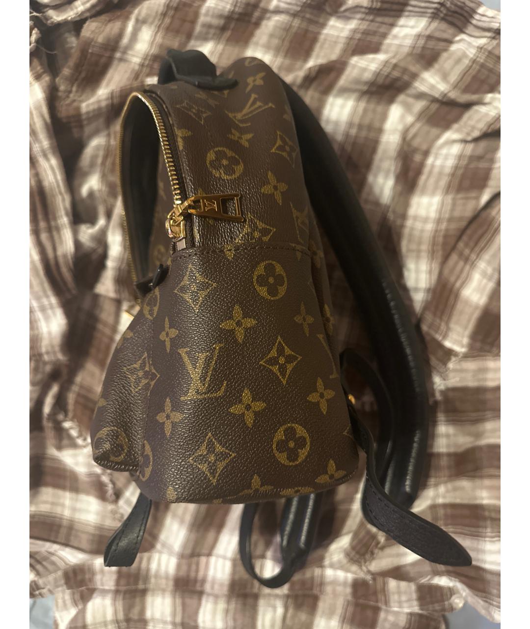 LOUIS VUITTON Коричневый рюкзак из канвы, фото 3