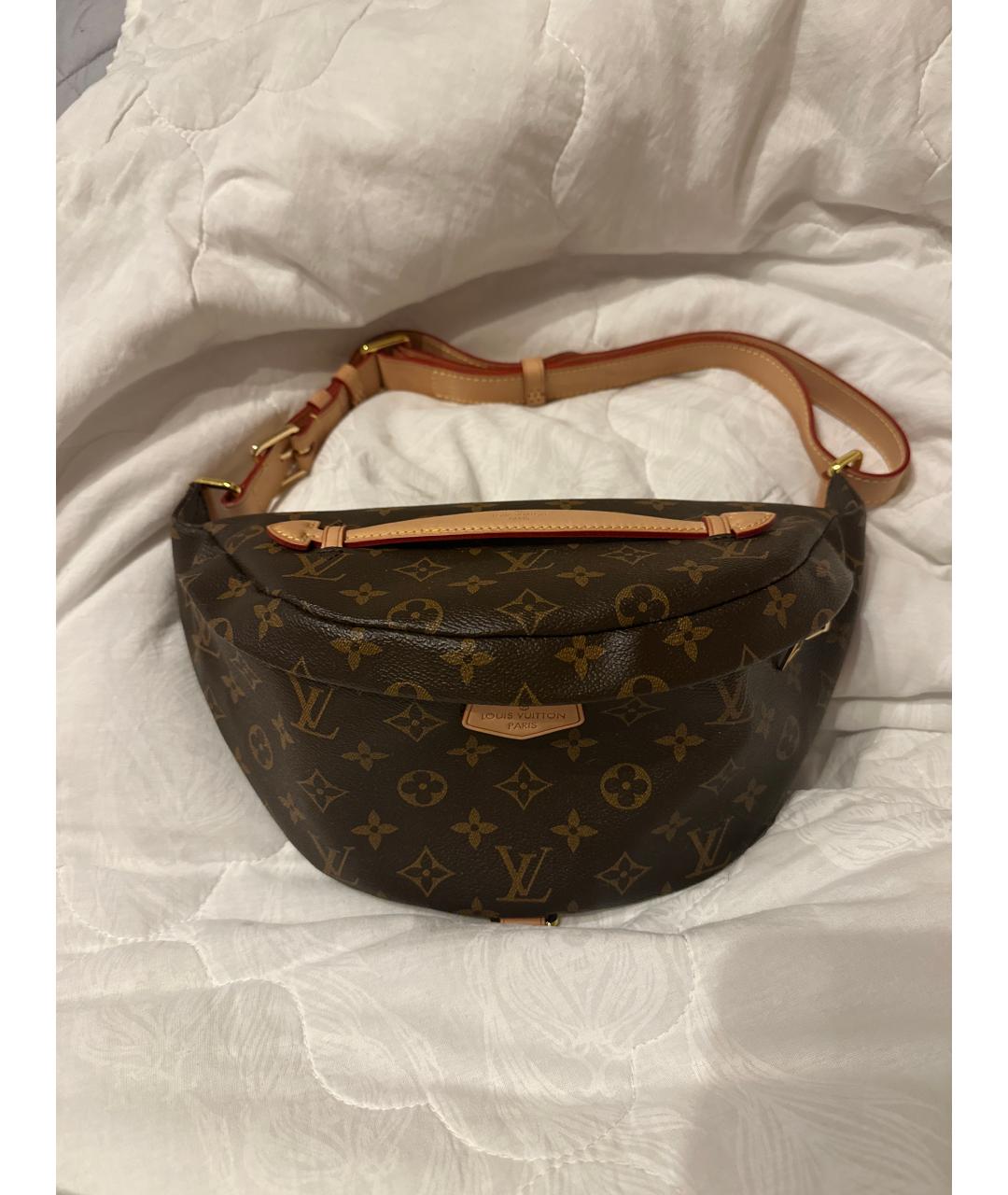 LOUIS VUITTON Коричневая поясная сумка из канвы, фото 5