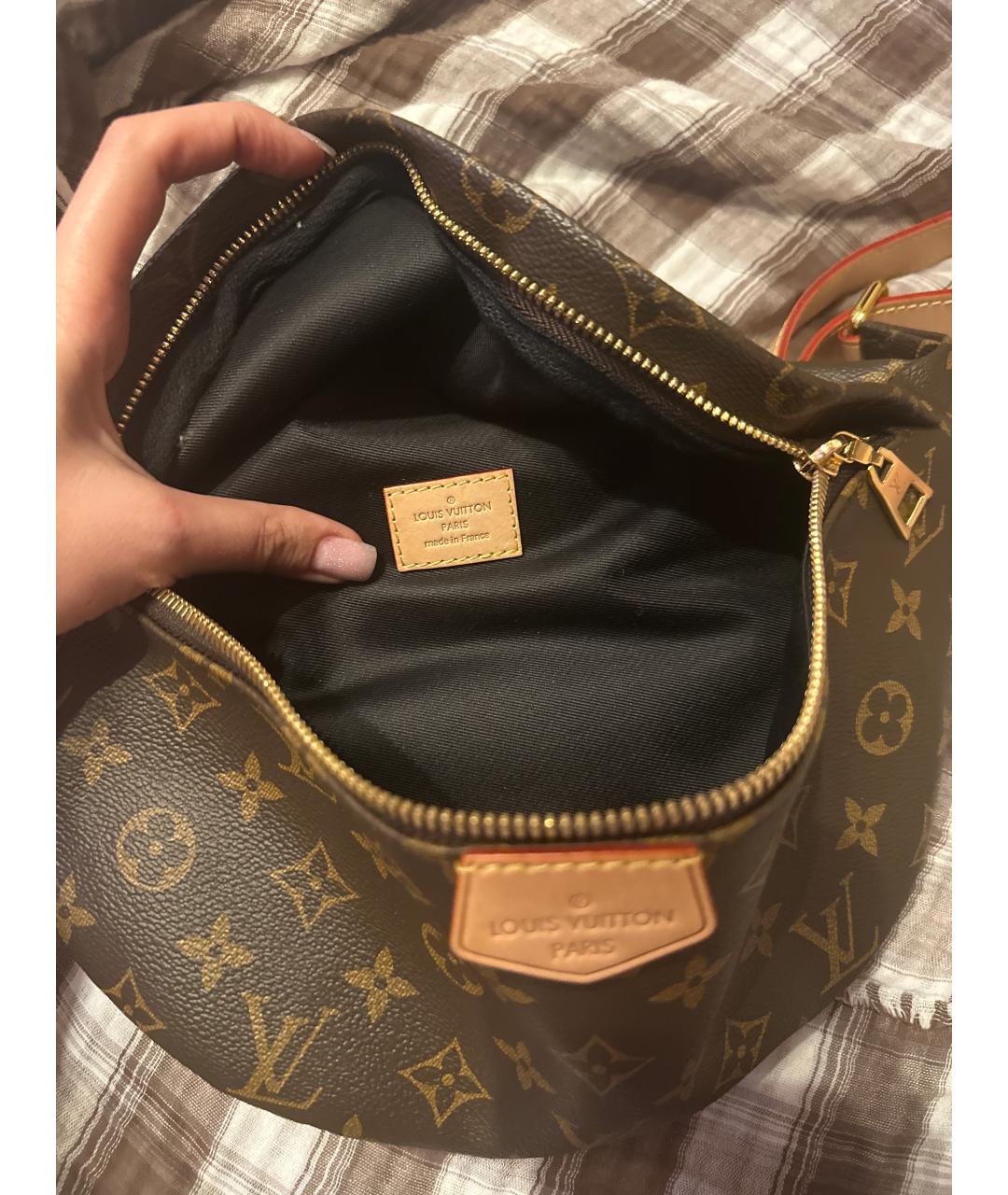 LOUIS VUITTON Коричневая поясная сумка из канвы, фото 4