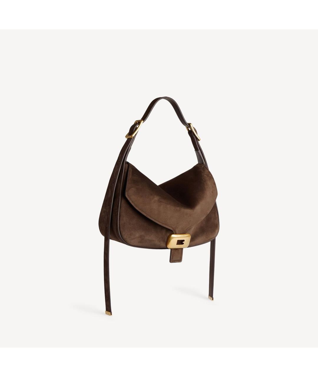 BALENCIAGA Коричневая замшевая сумка через плечо, фото 2