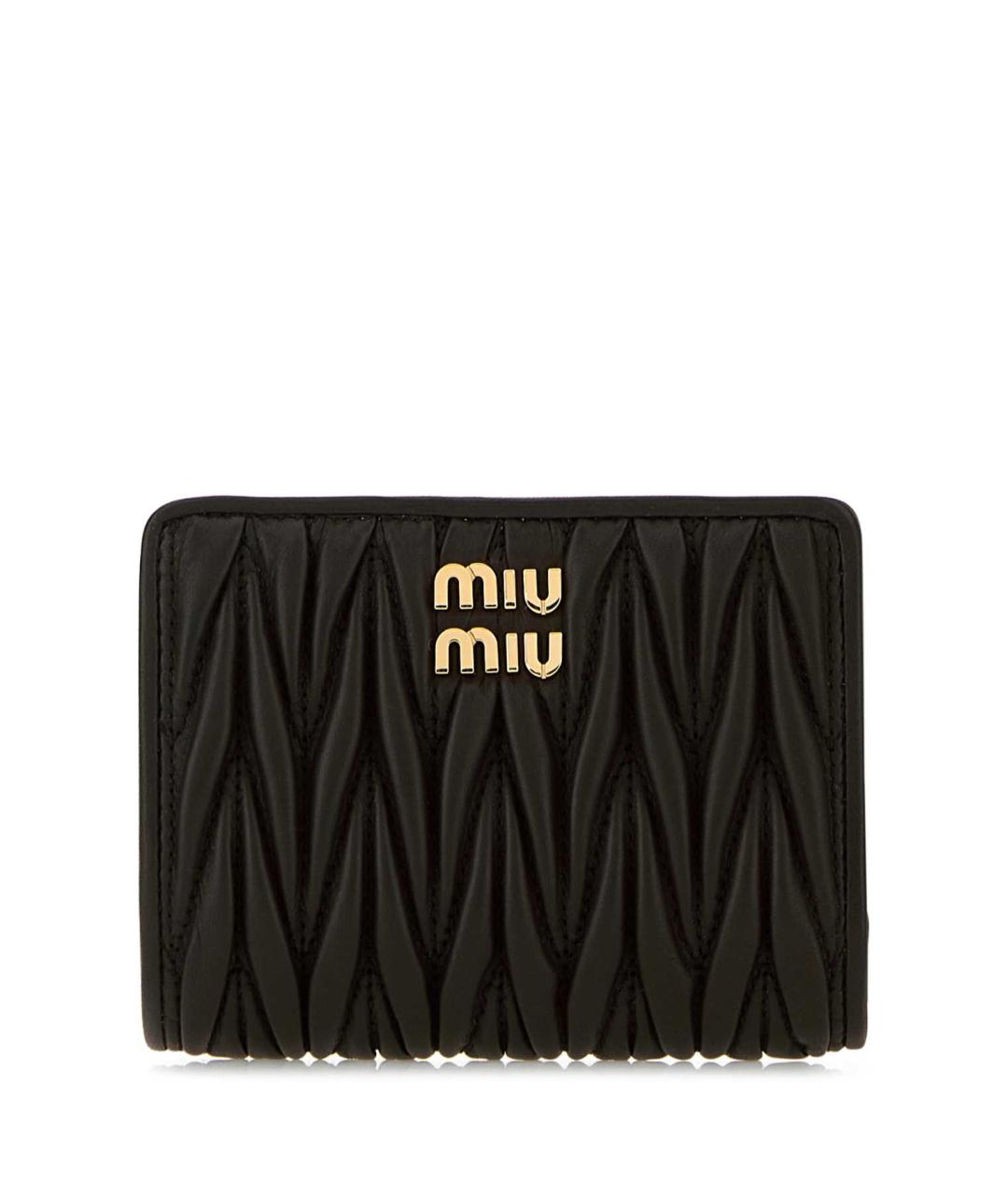 MIU MIU Черный кожаный кошелек, фото 1
