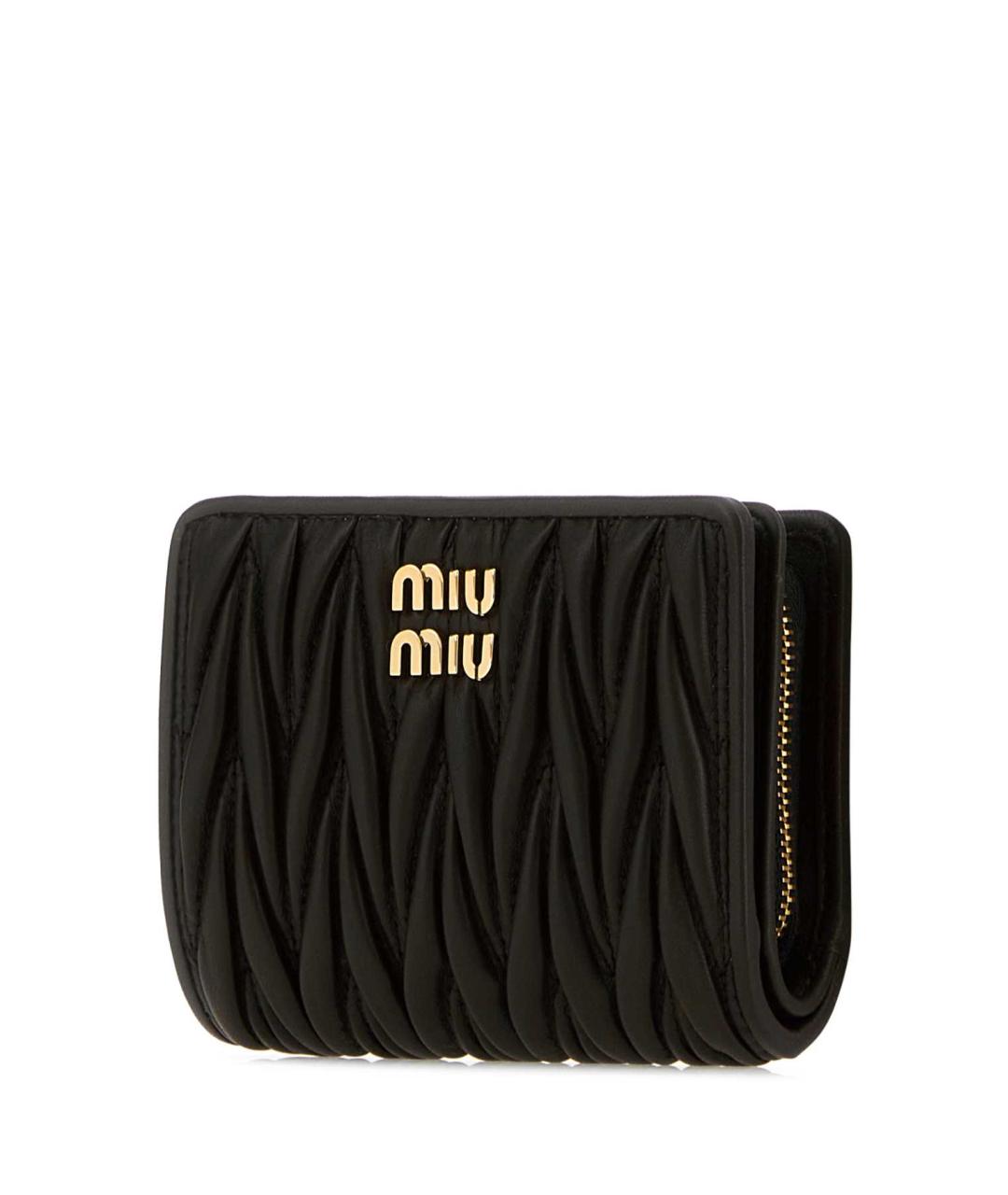 MIU MIU Черный кожаный кошелек, фото 2