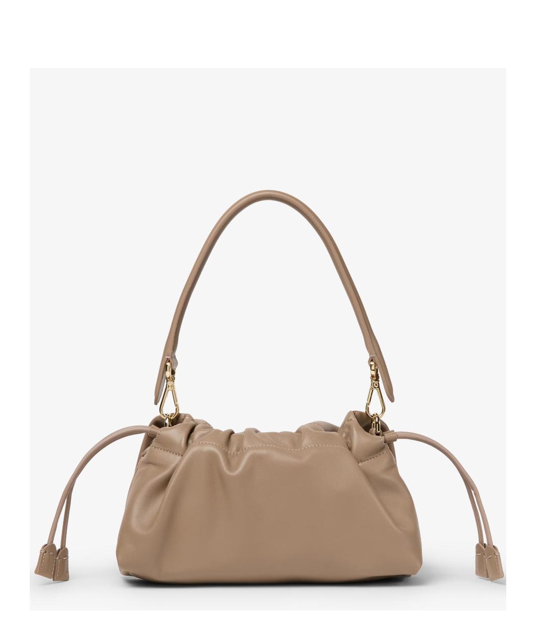 FENDI Бежевая кожаная сумка через плечо, фото 2