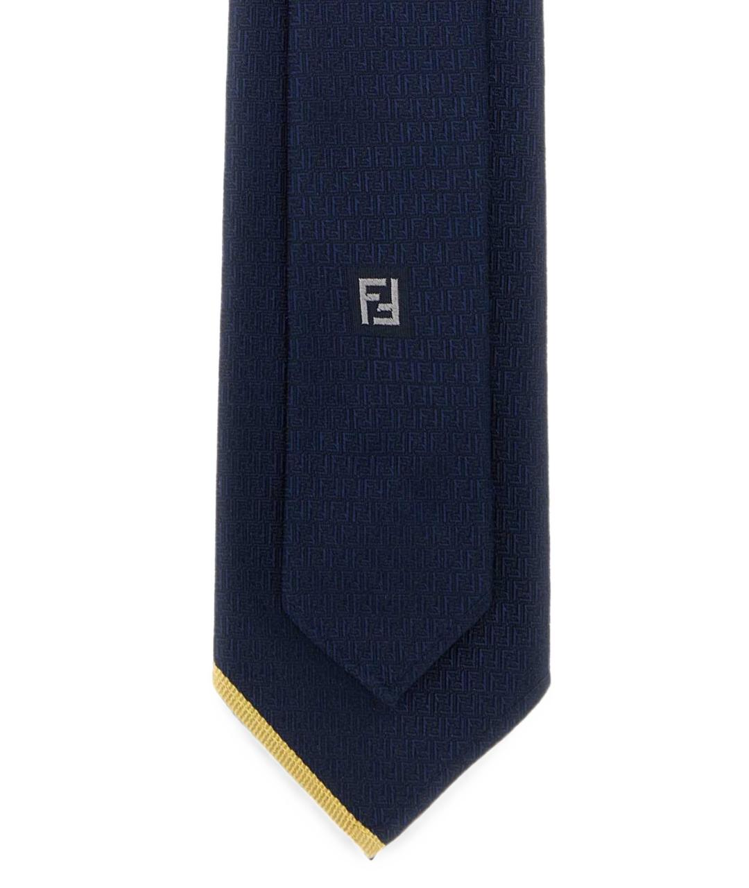 FENDI Синий шелковый галстук, фото 3