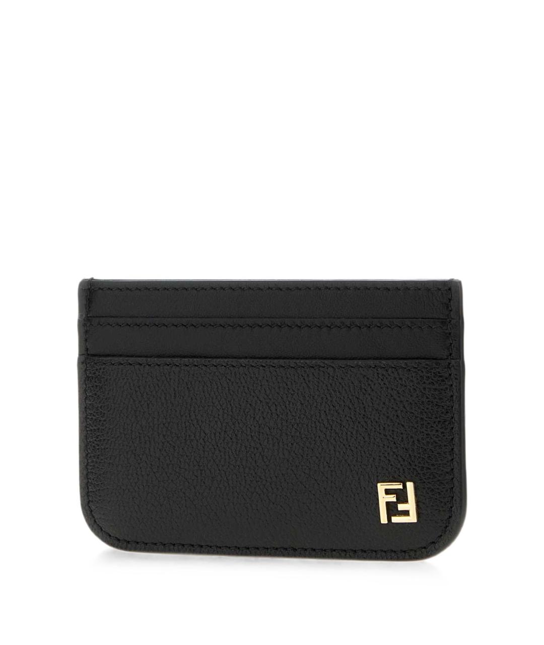 FENDI Черный кожаный кардхолдер, фото 2