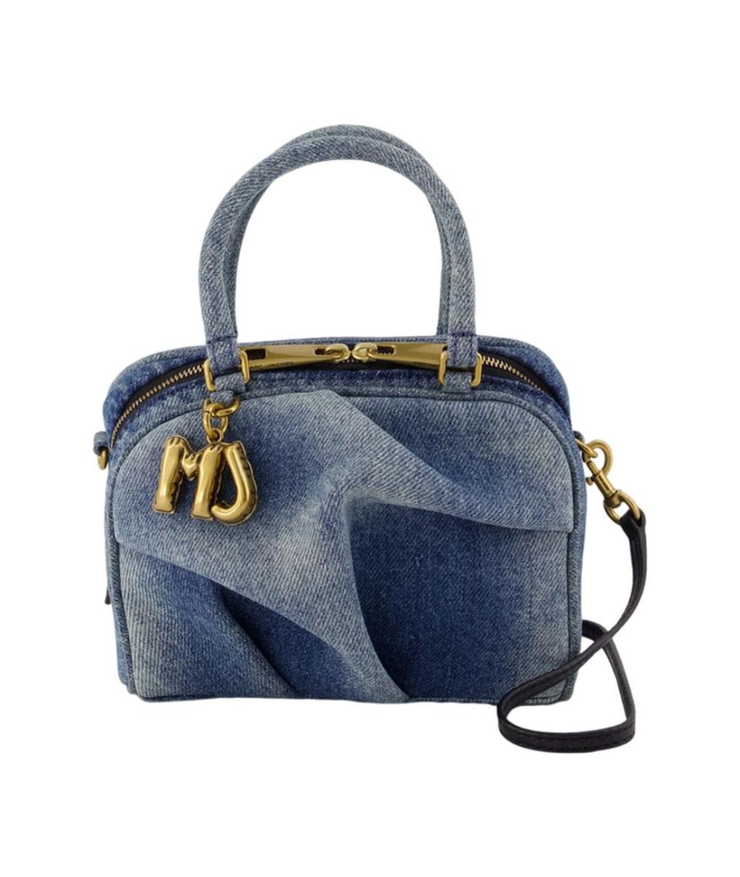 MARC JACOBS Синяя хлопковая сумка с короткими ручками, фото 3