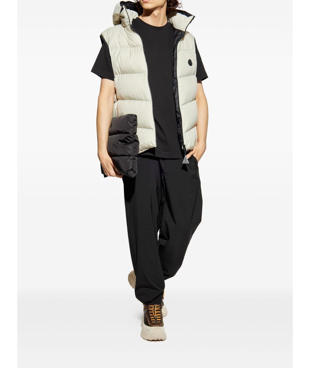 MONCLER Черная хлопковая футболка, фото 2