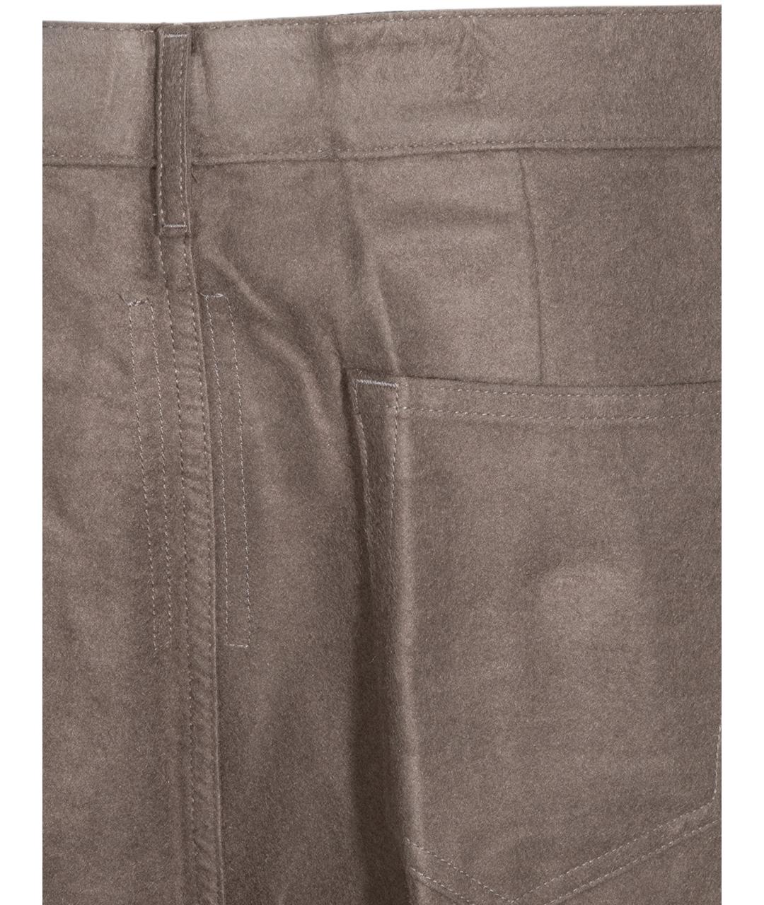RICK OWENS Серые хлопковые повседневные брюки, фото 4