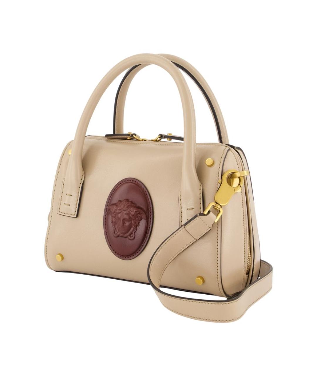 VERSACE Бежевая кожаная сумка через плечо, фото 2