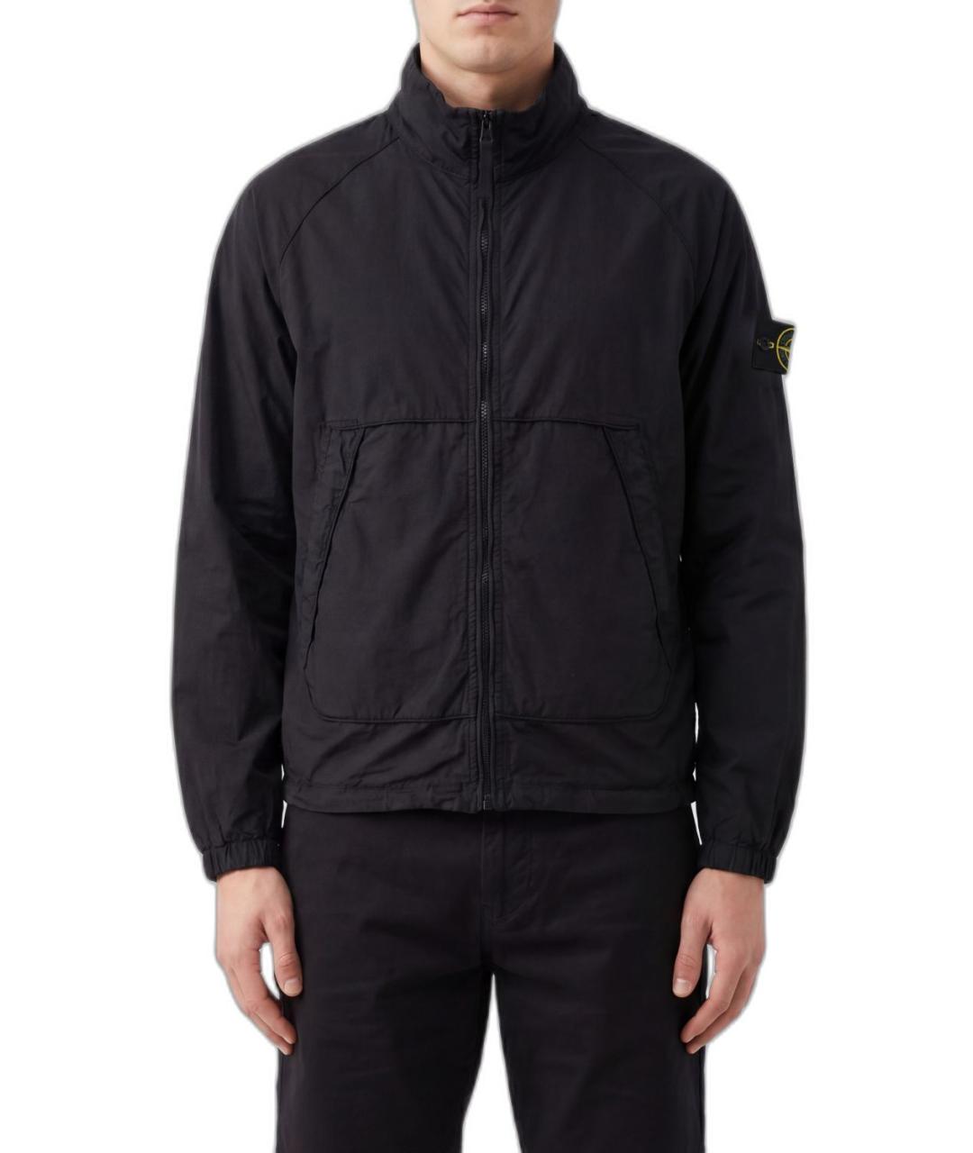 STONE ISLAND Черная хлопковая куртка, фото 3