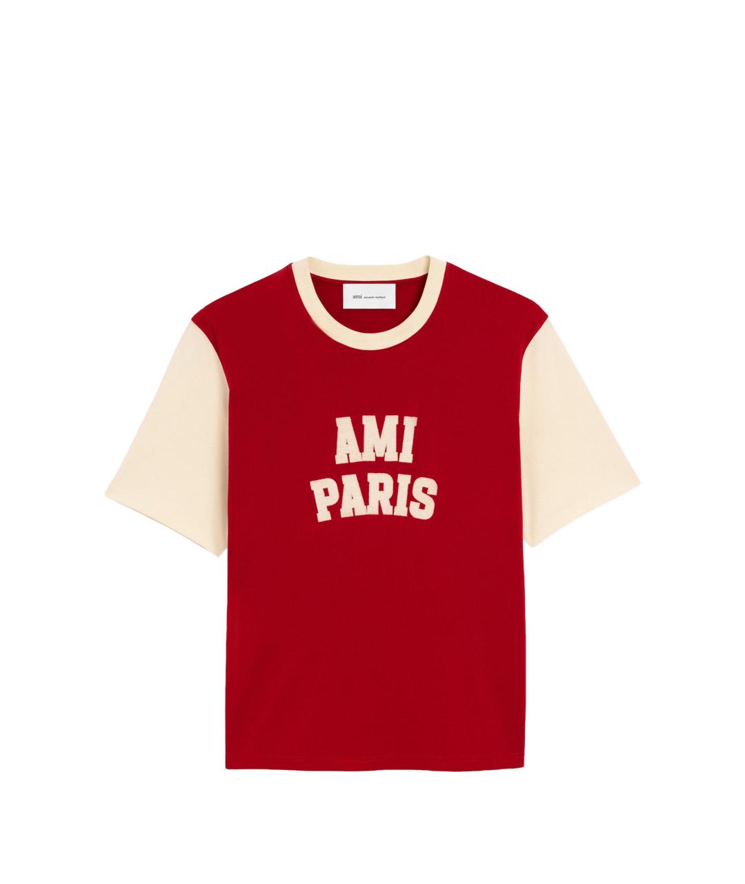 Ami Paris Красная хлопковая футболка, фото 1