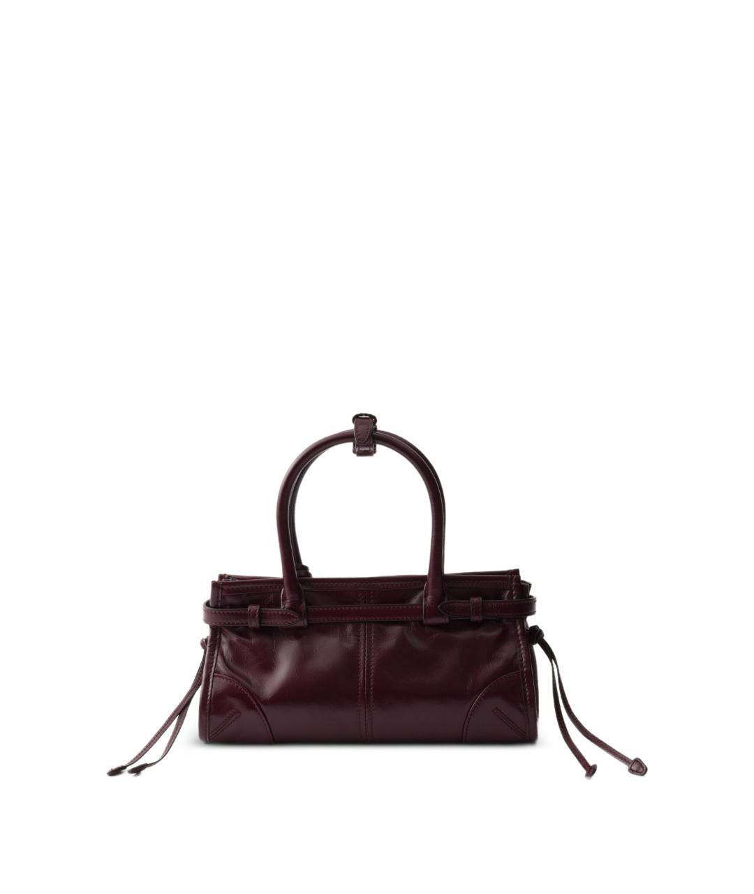 PRADA Бордовая кожаная сумка тоут, фото 3
