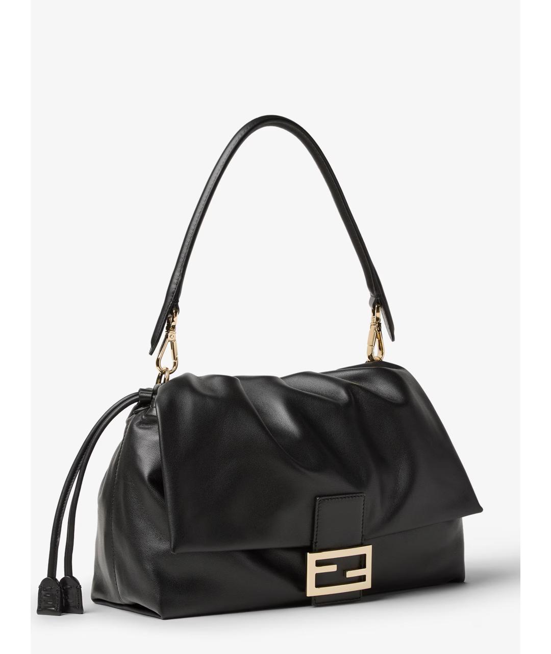 FENDI Черная кожаная сумка через плечо, фото 2