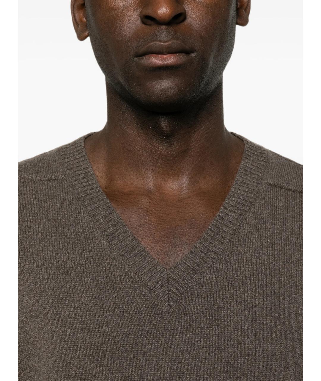 RICK OWENS Серый шерстяной джемпер / свитер, фото 5