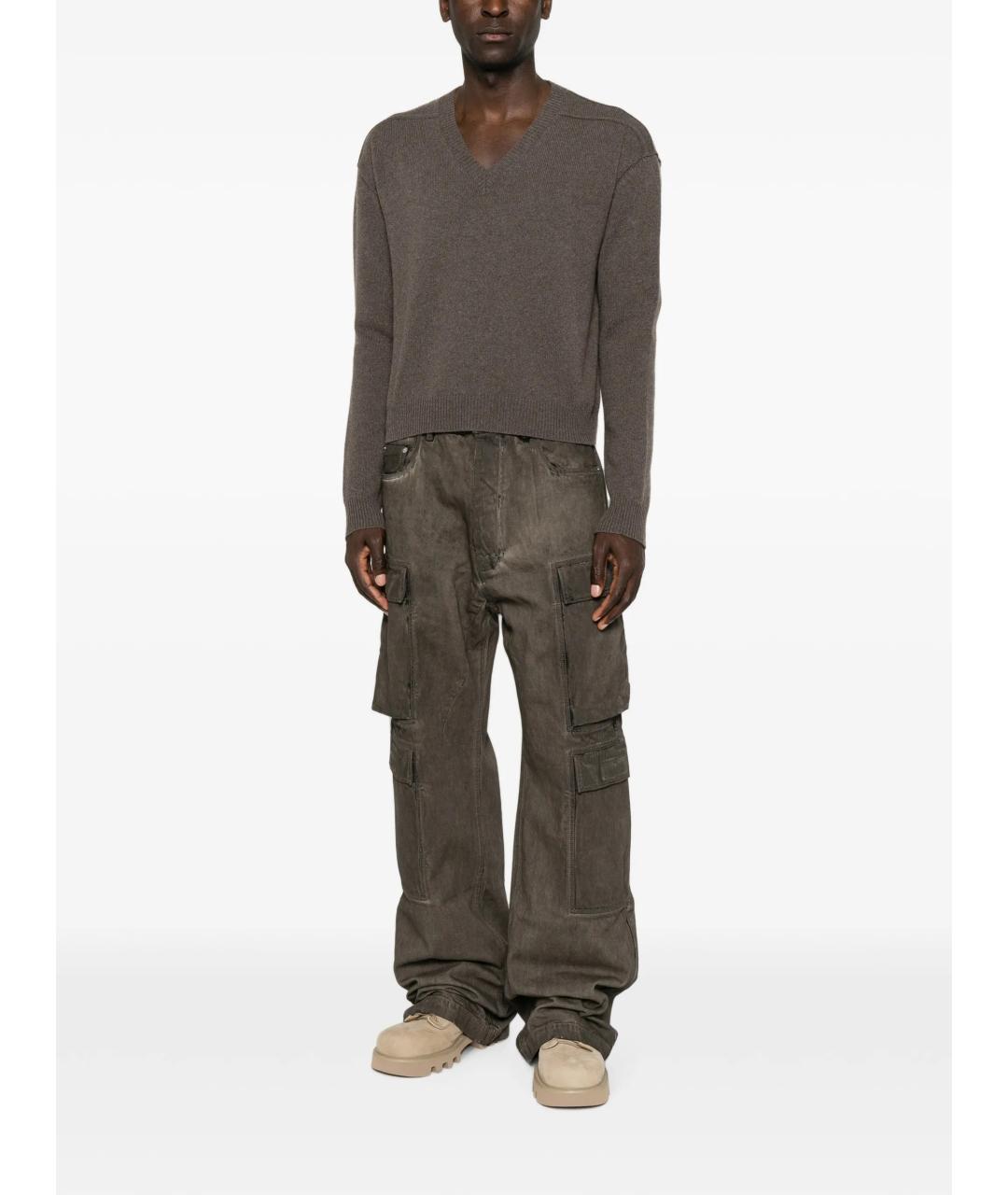 RICK OWENS Серый шерстяной джемпер / свитер, фото 2