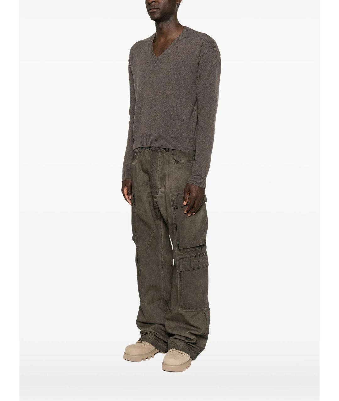 RICK OWENS Серый шерстяной джемпер / свитер, фото 3