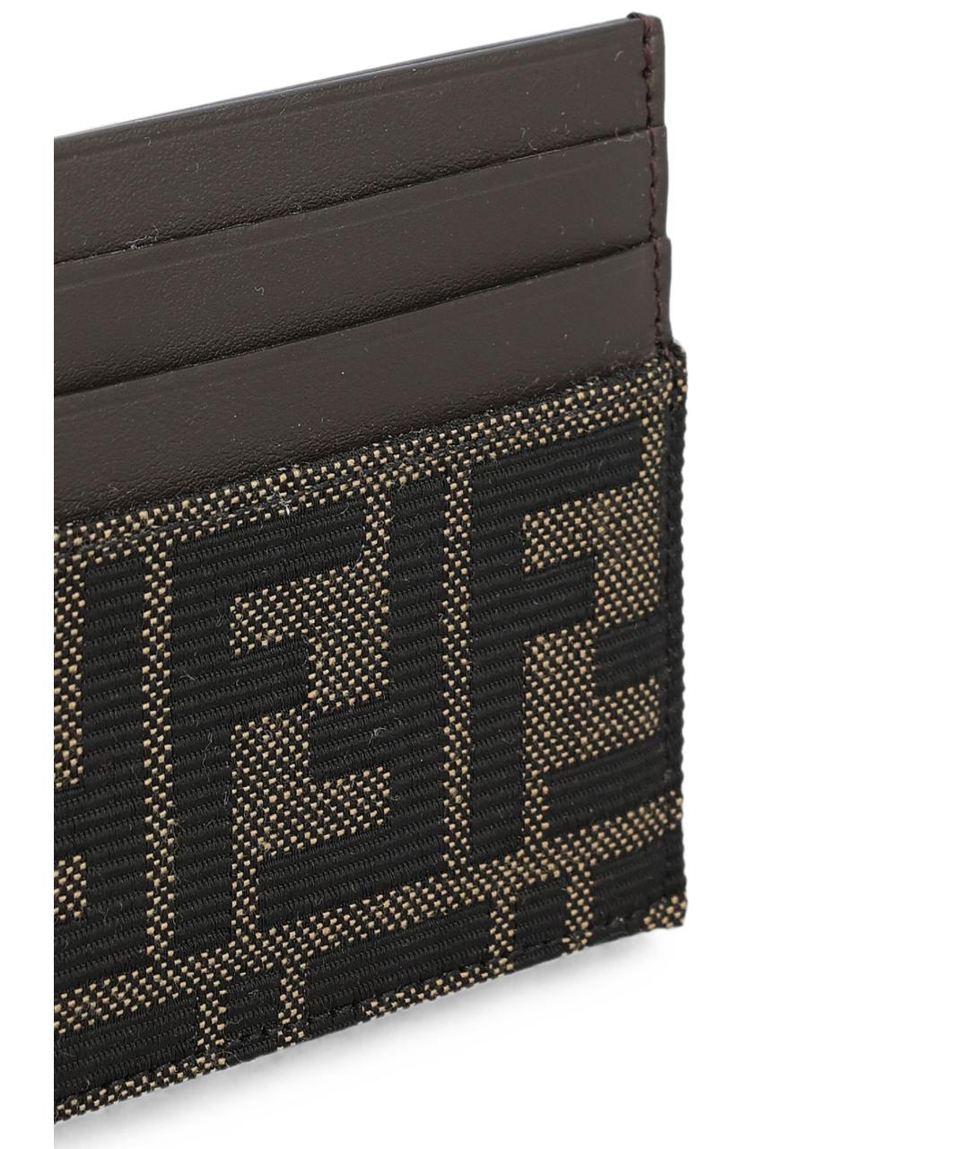 FENDI Коричневый кожаный кардхолдер, фото 4