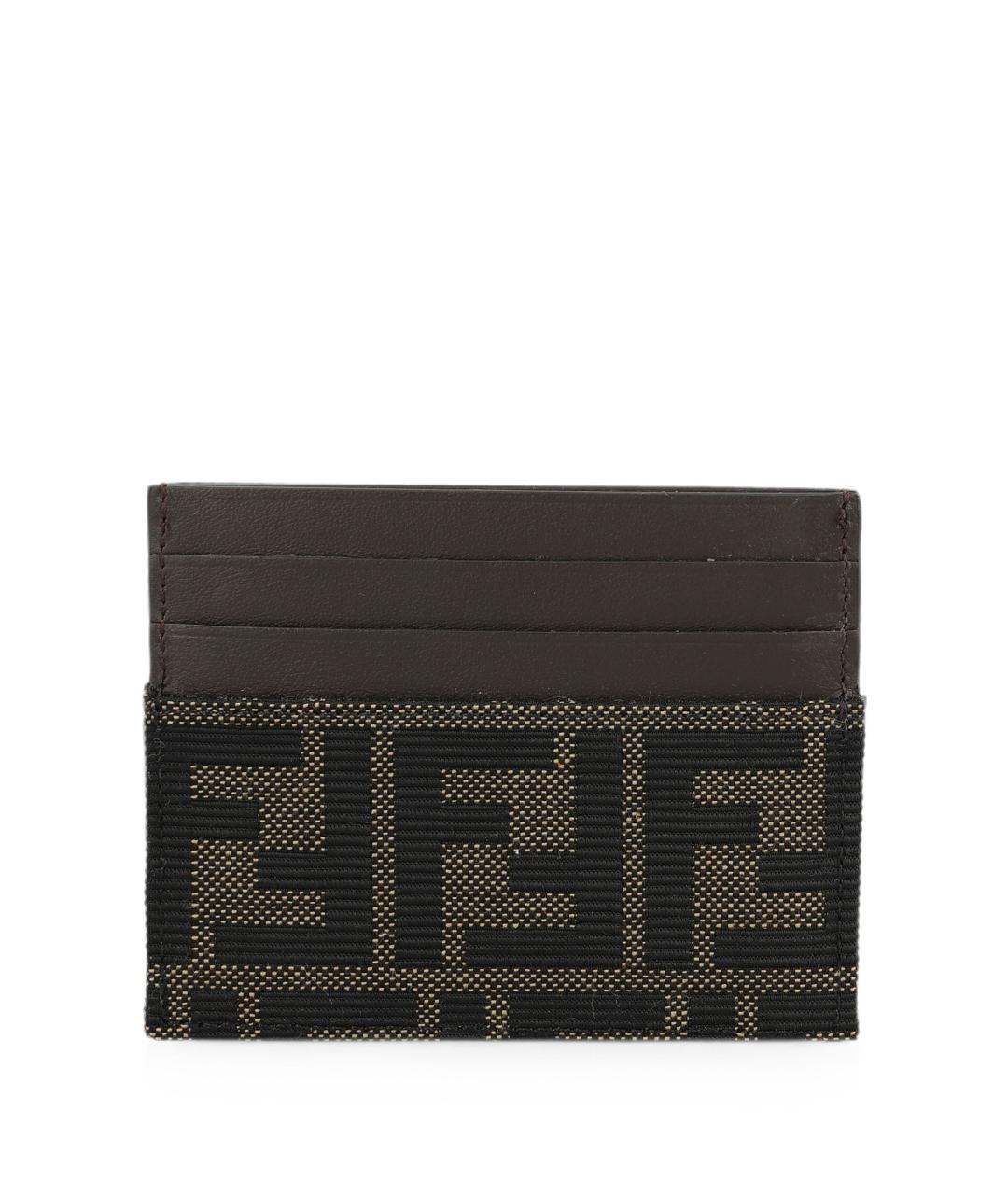 FENDI Коричневый кожаный кардхолдер, фото 3