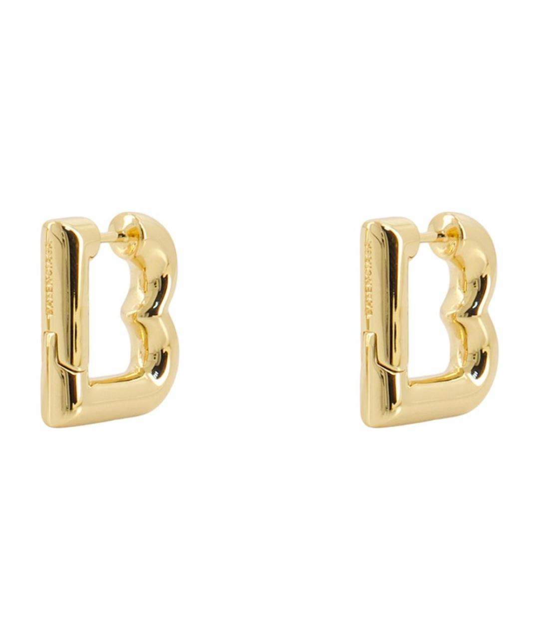 BALENCIAGA Золотые латунные серьги, фото 2