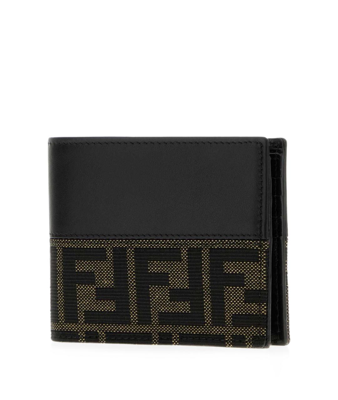 FENDI Черный кожаный кошелек, фото 2