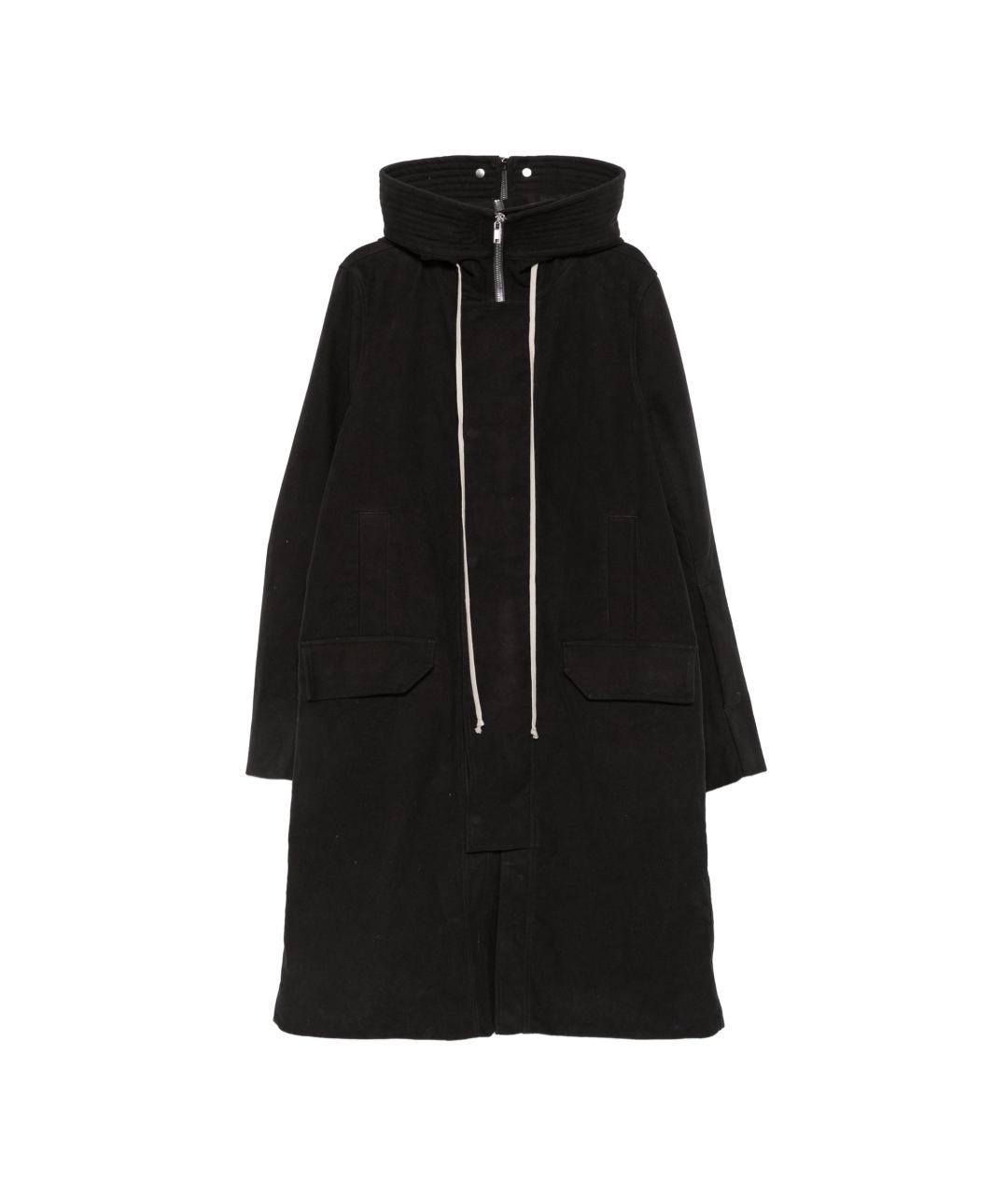 RICK OWENS Черная хлопковая парка, фото 1