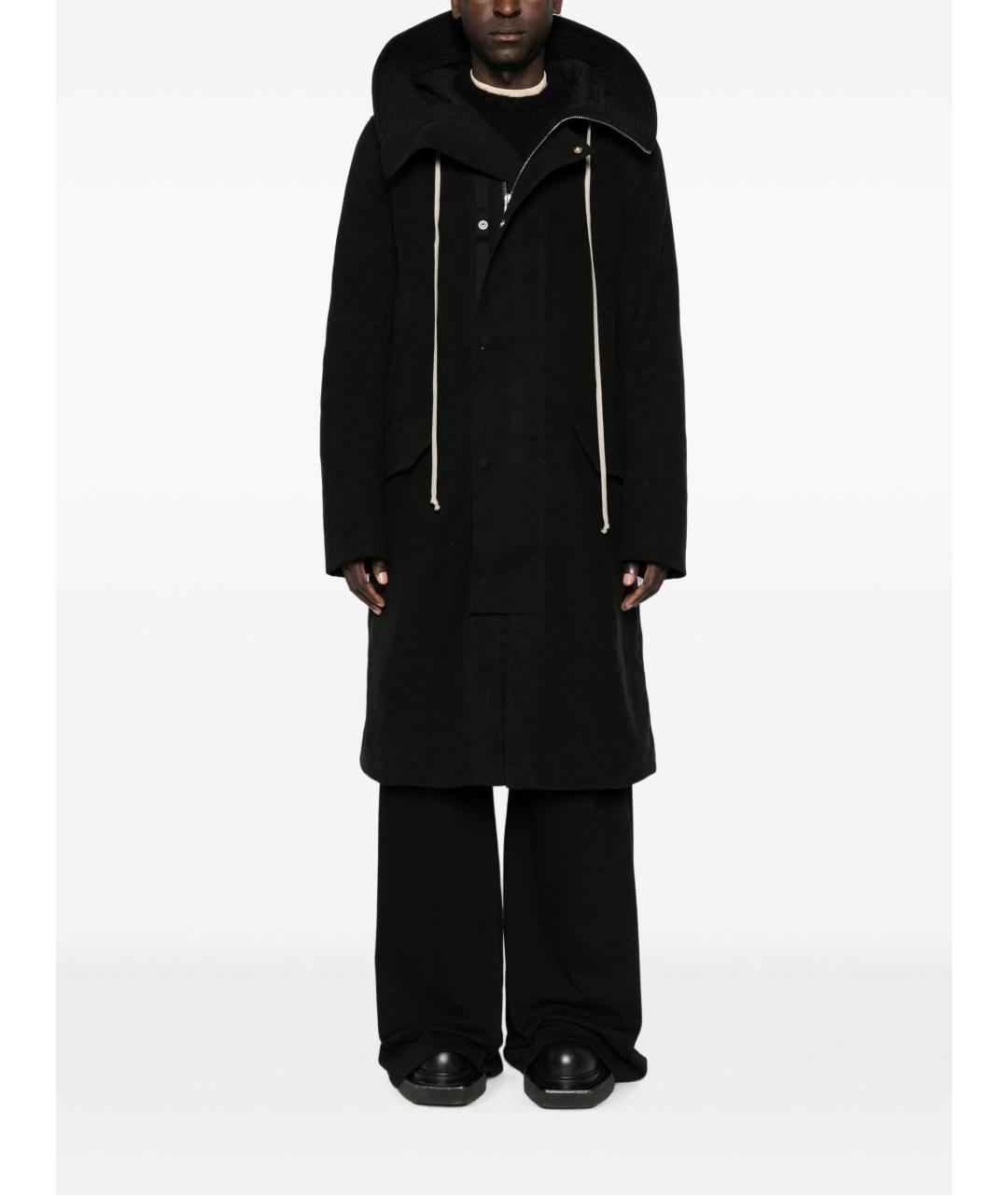 RICK OWENS Черная хлопковая парка, фото 4