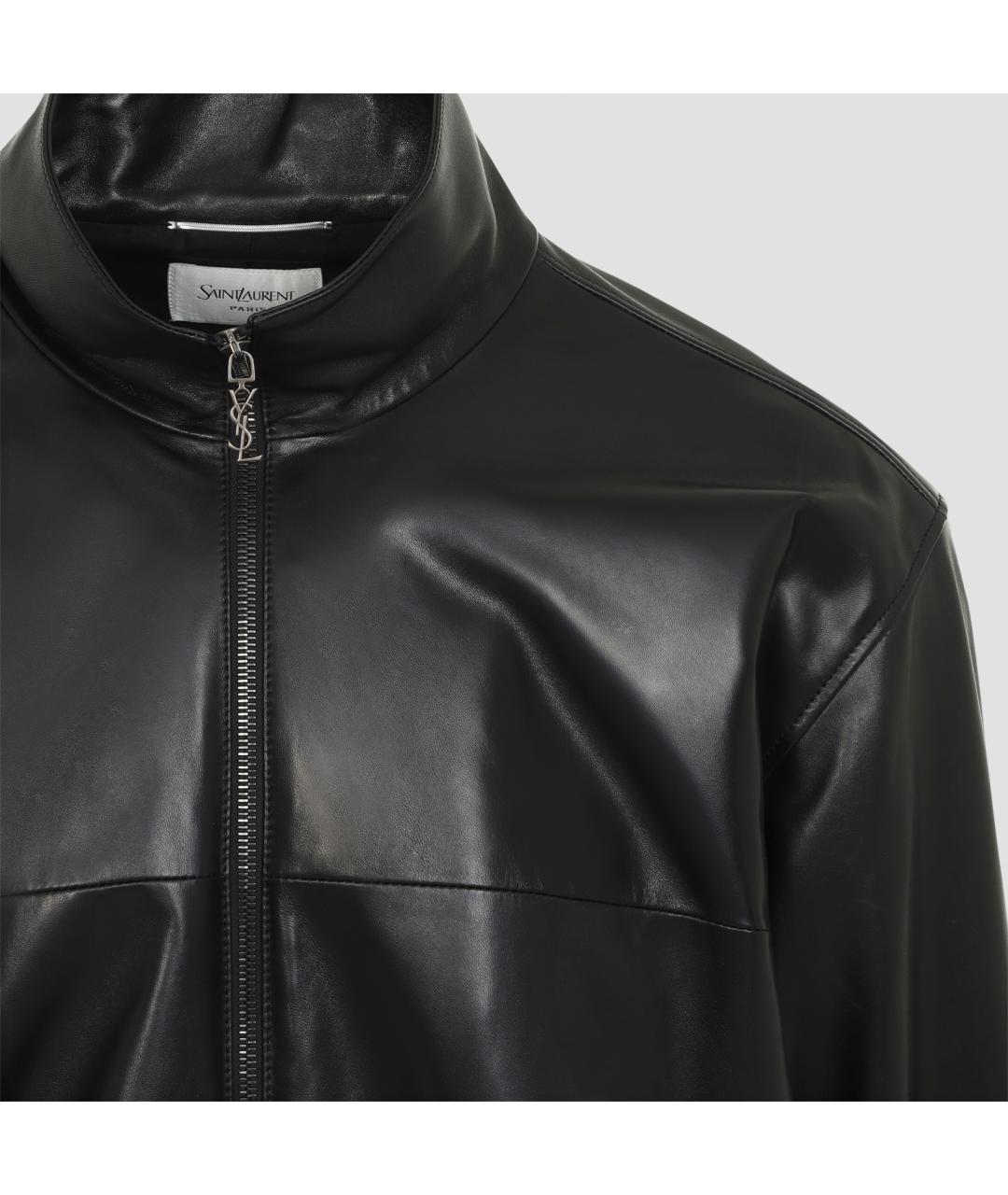 SAINT LAURENT Черная кожаная куртка, фото 5