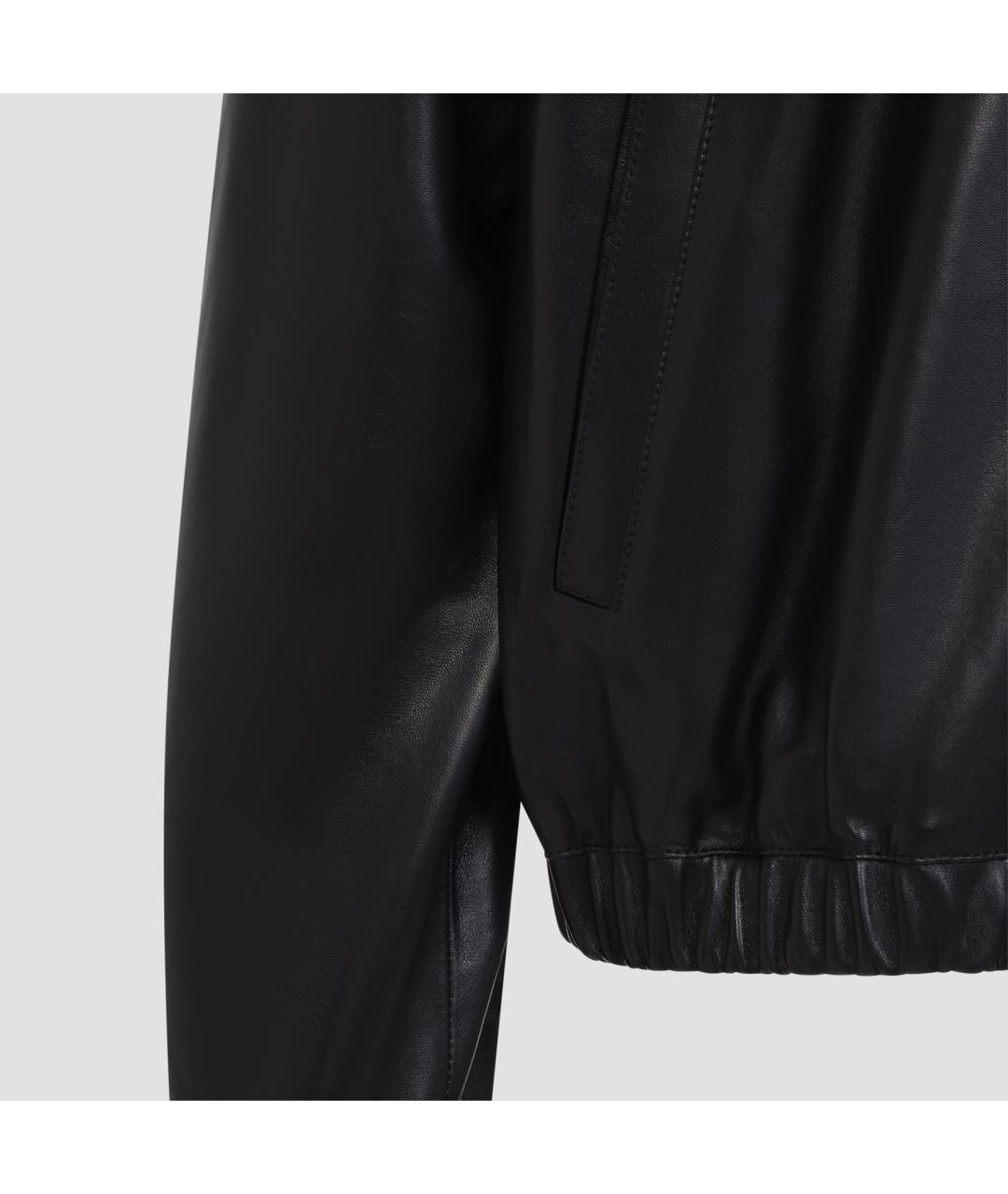 SAINT LAURENT Черная кожаная куртка, фото 4