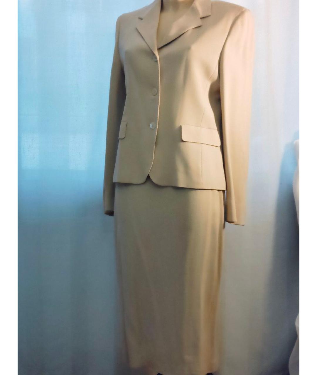 MAX MARA Бежевый шерстяной костюм с юбками, фото 7