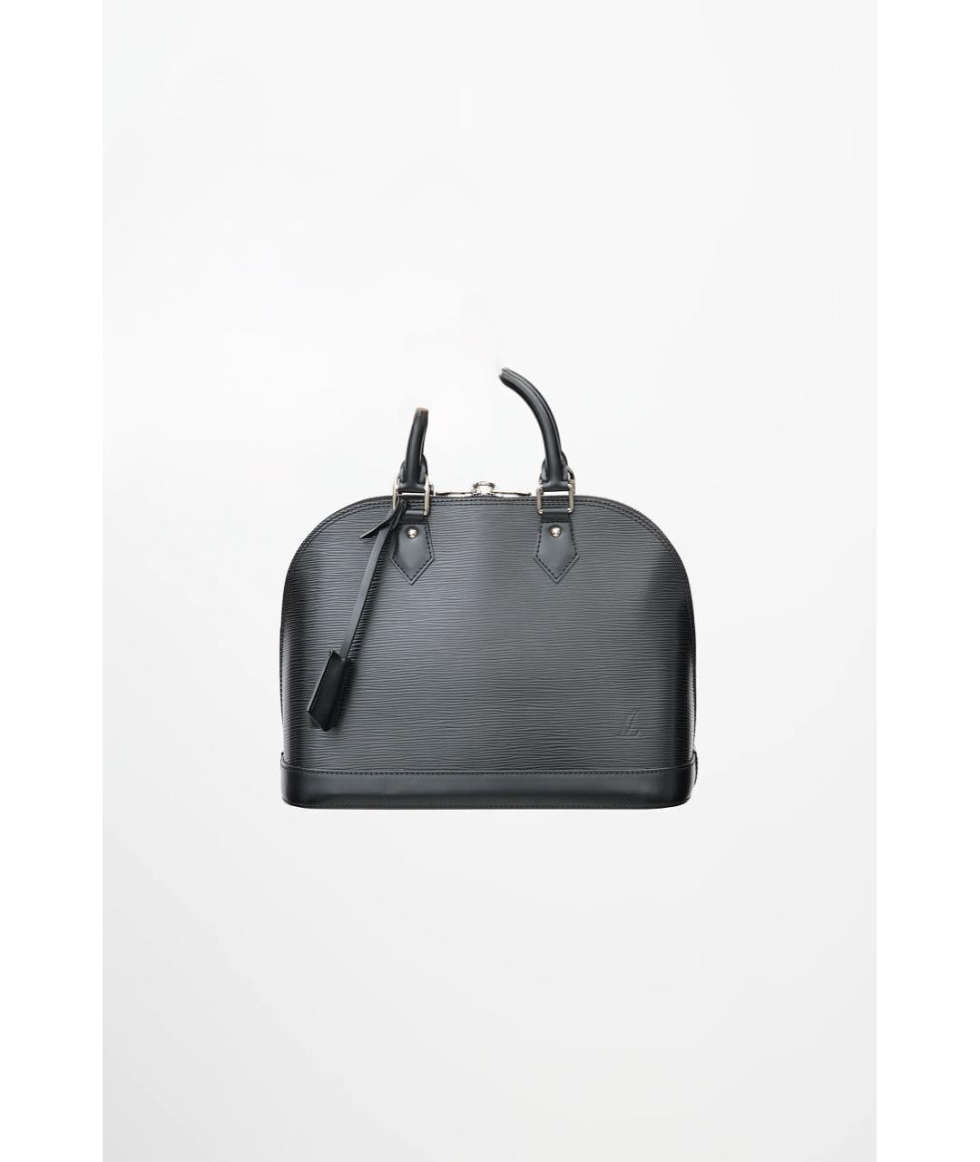 LOUIS VUITTON Черная кожаная сумка с короткими ручками, фото 2