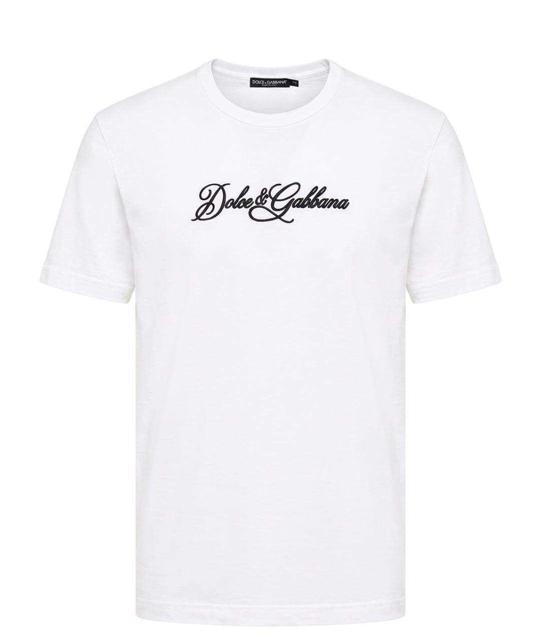 DOLCE&GABBANA Белая хлопковая футболка, фото 1