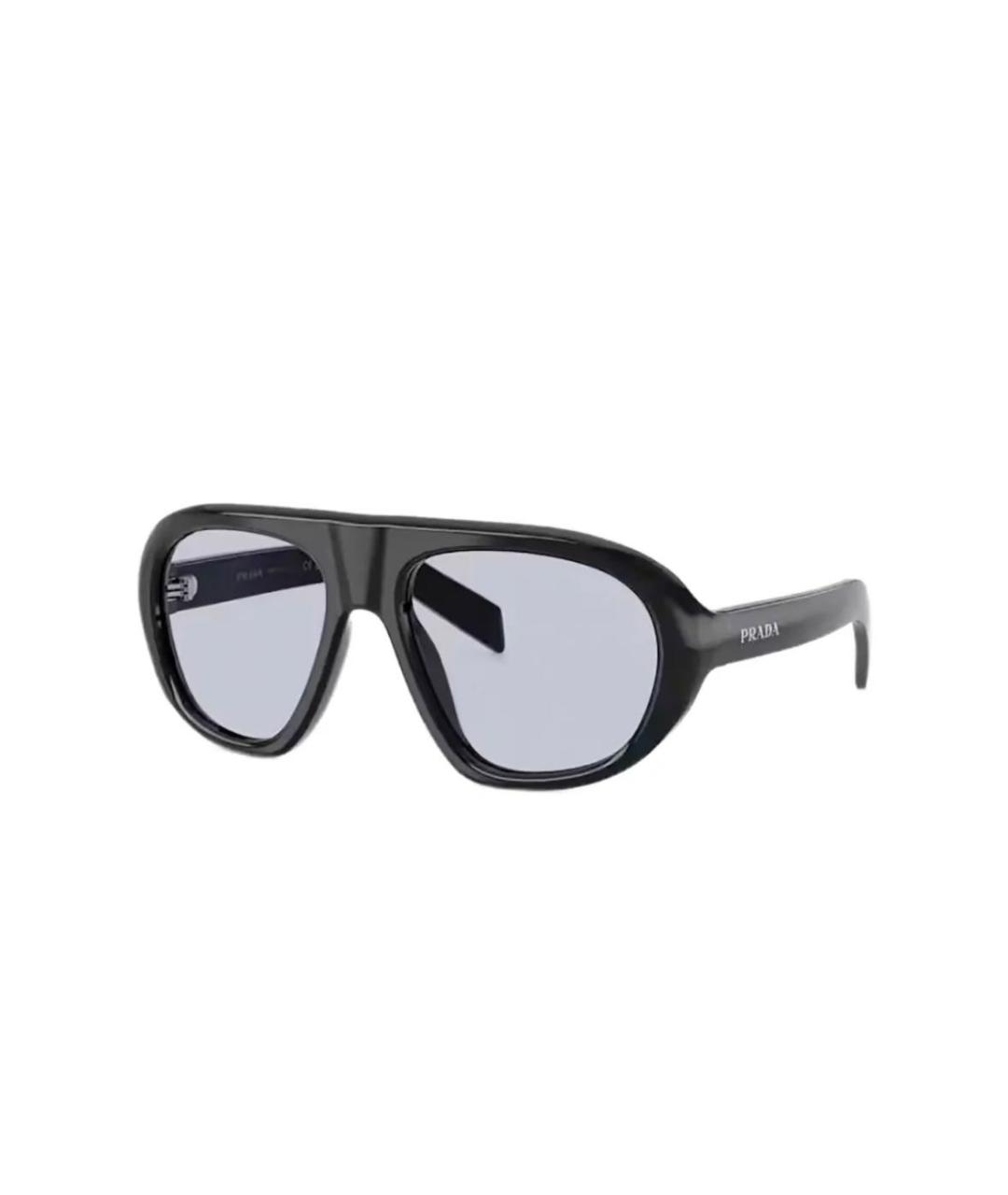PRADA Черные пластиковые солнцезащитные очки, фото 2