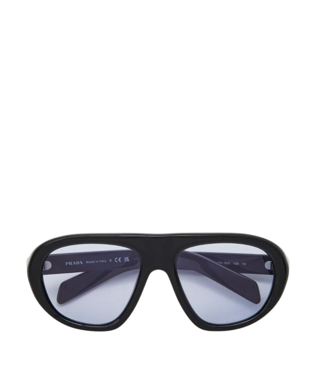 PRADA Черные пластиковые солнцезащитные очки, фото 1