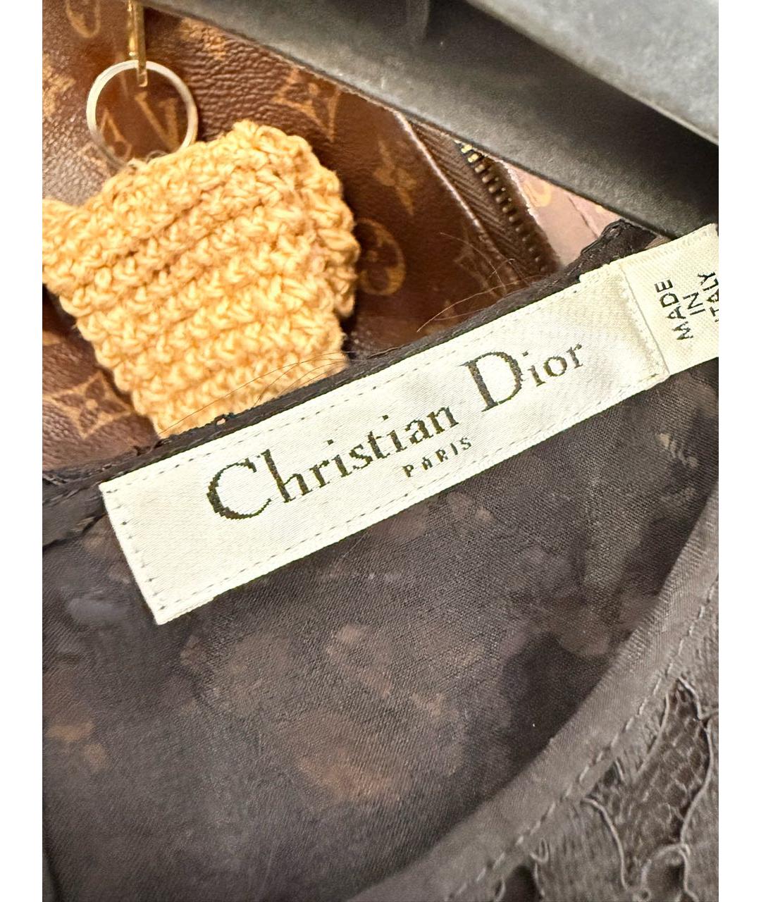 CHRISTIAN DIOR Черная шерстяная блузы, фото 4