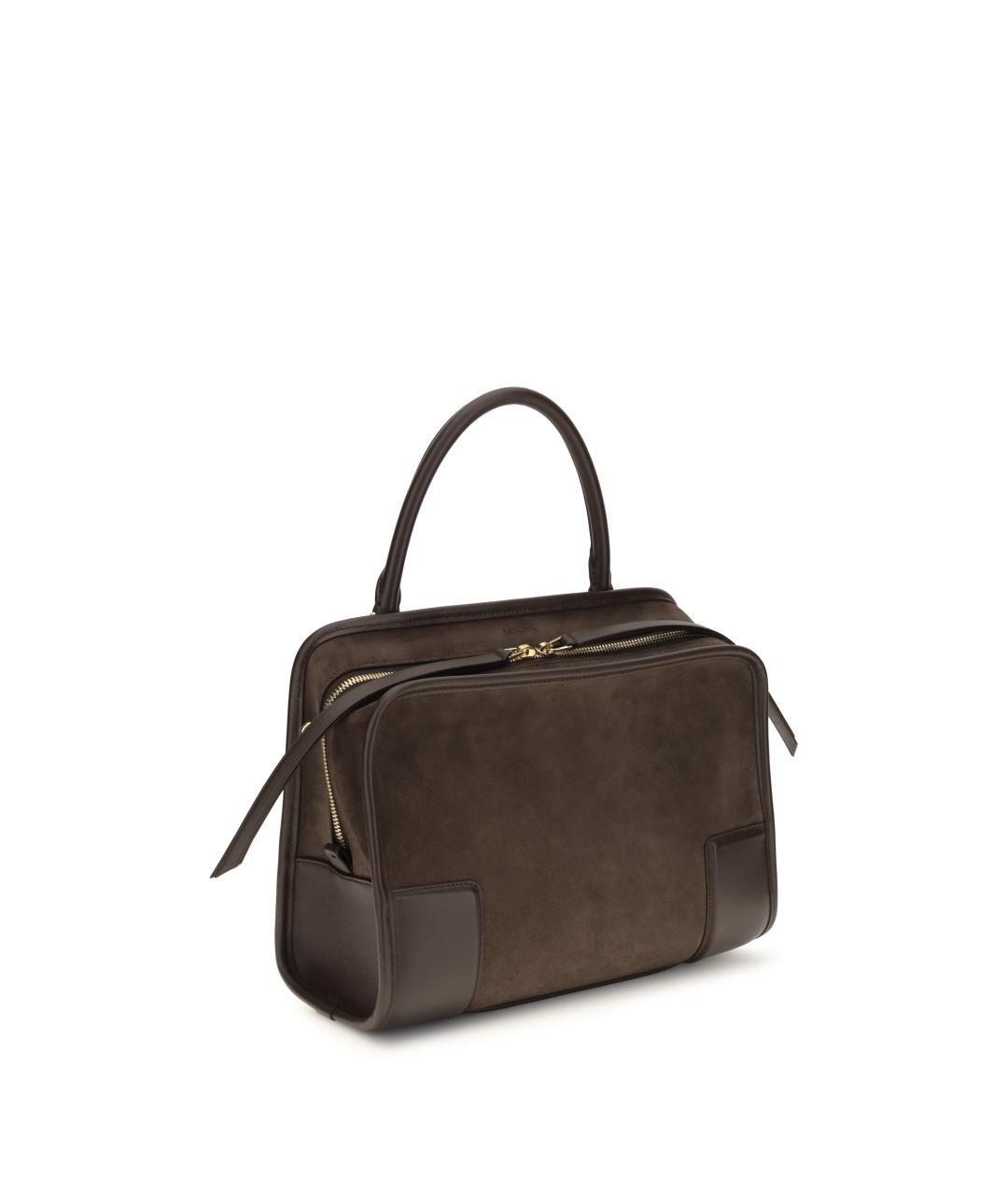 LOEWE Коричневая кожаная сумка через плечо, фото 2