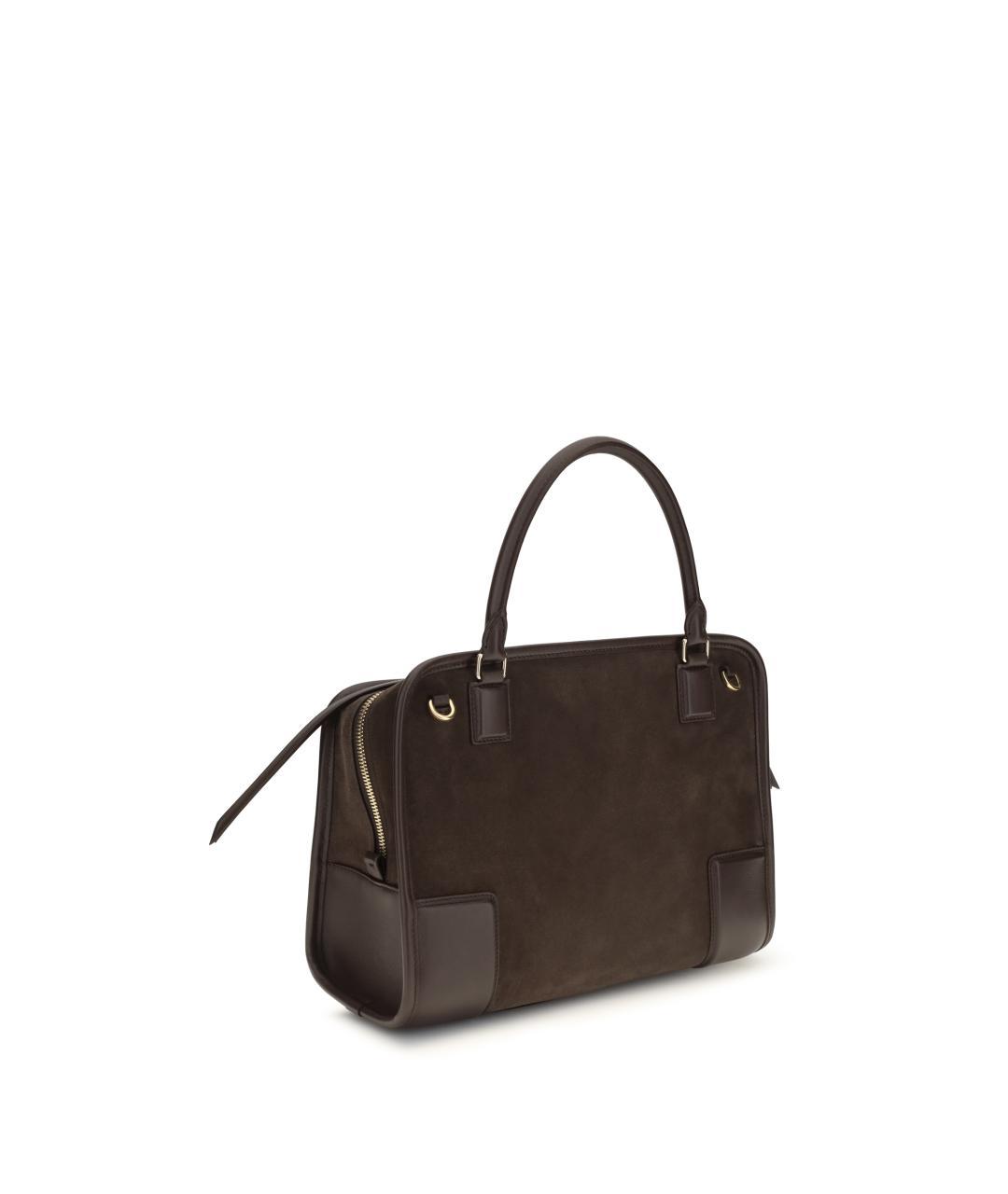 LOEWE Коричневая кожаная сумка через плечо, фото 3