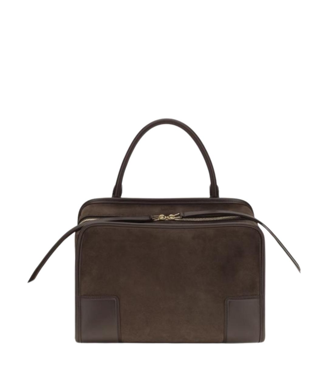 LOEWE Коричневая кожаная сумка через плечо, фото 1