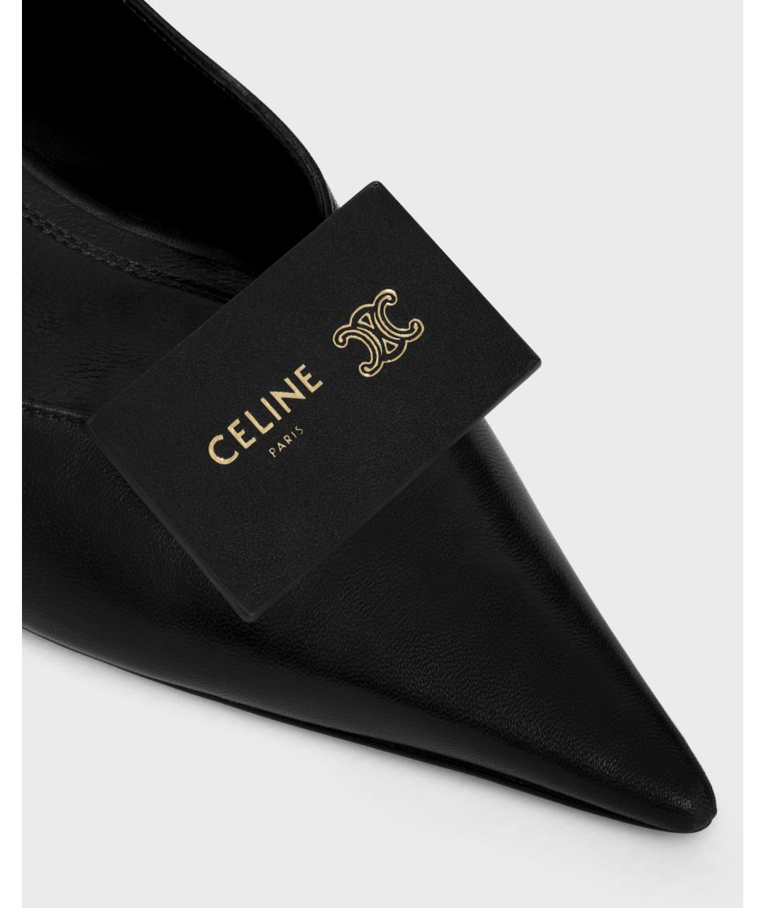 CELINE Черные кожаные туфли, фото 4