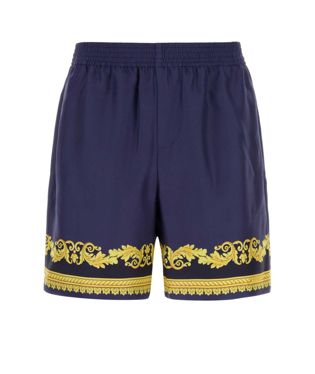 VERSACE Синие шелковые шорты, фото 1
