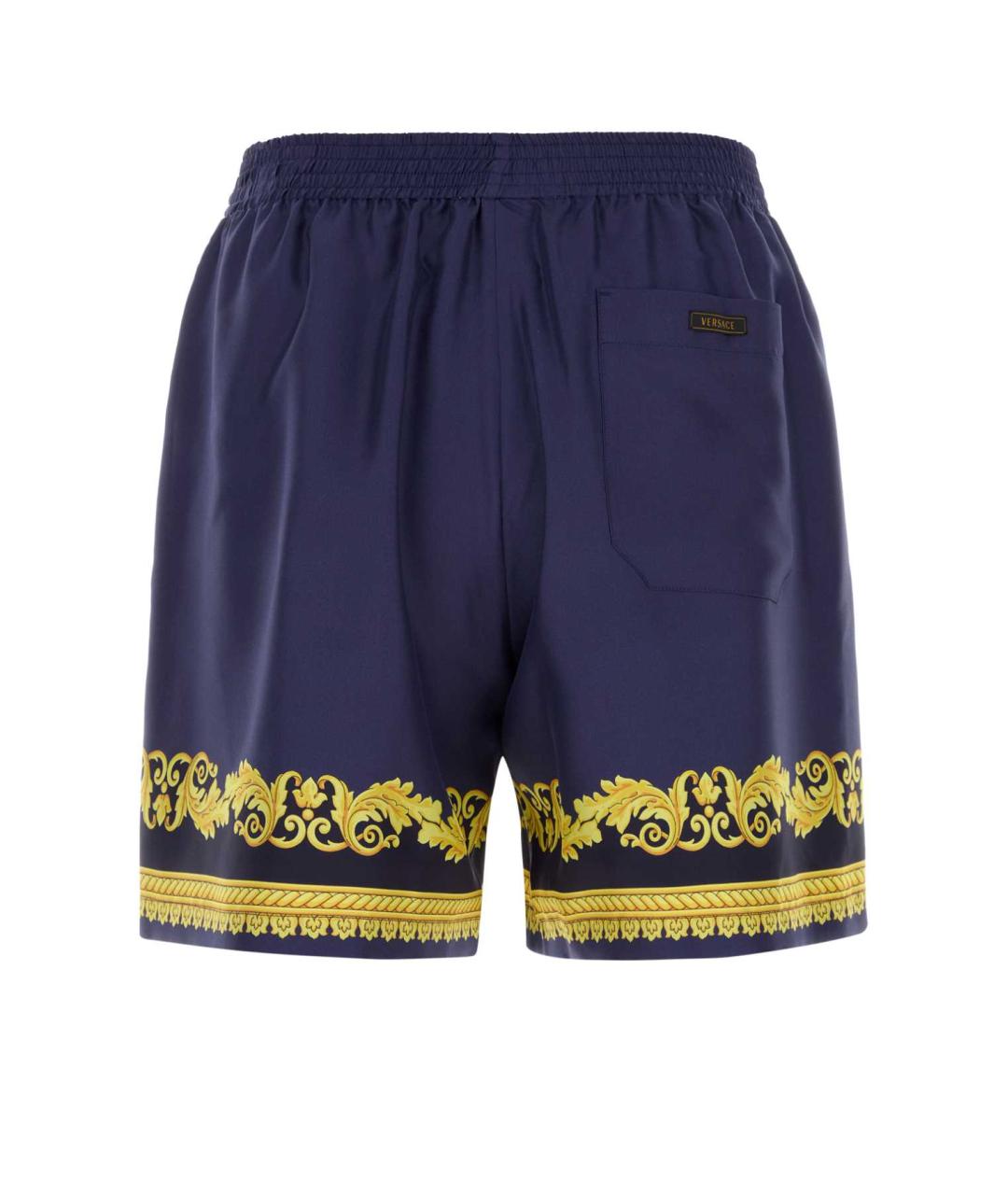 VERSACE Синие шелковые шорты, фото 2