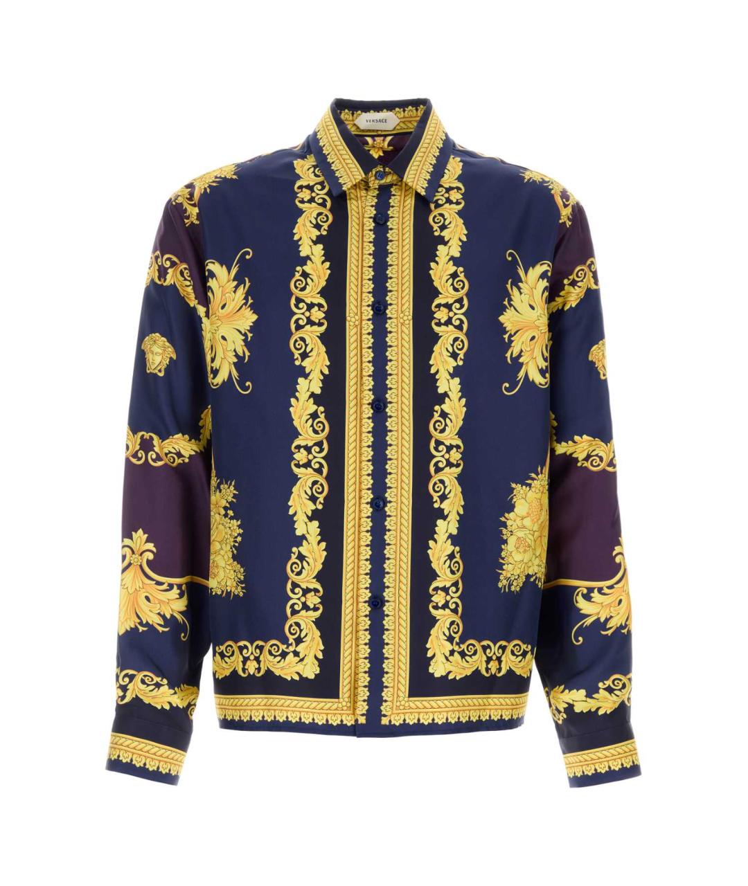 VERSACE Мульти шелковая кэжуал рубашка, фото 1