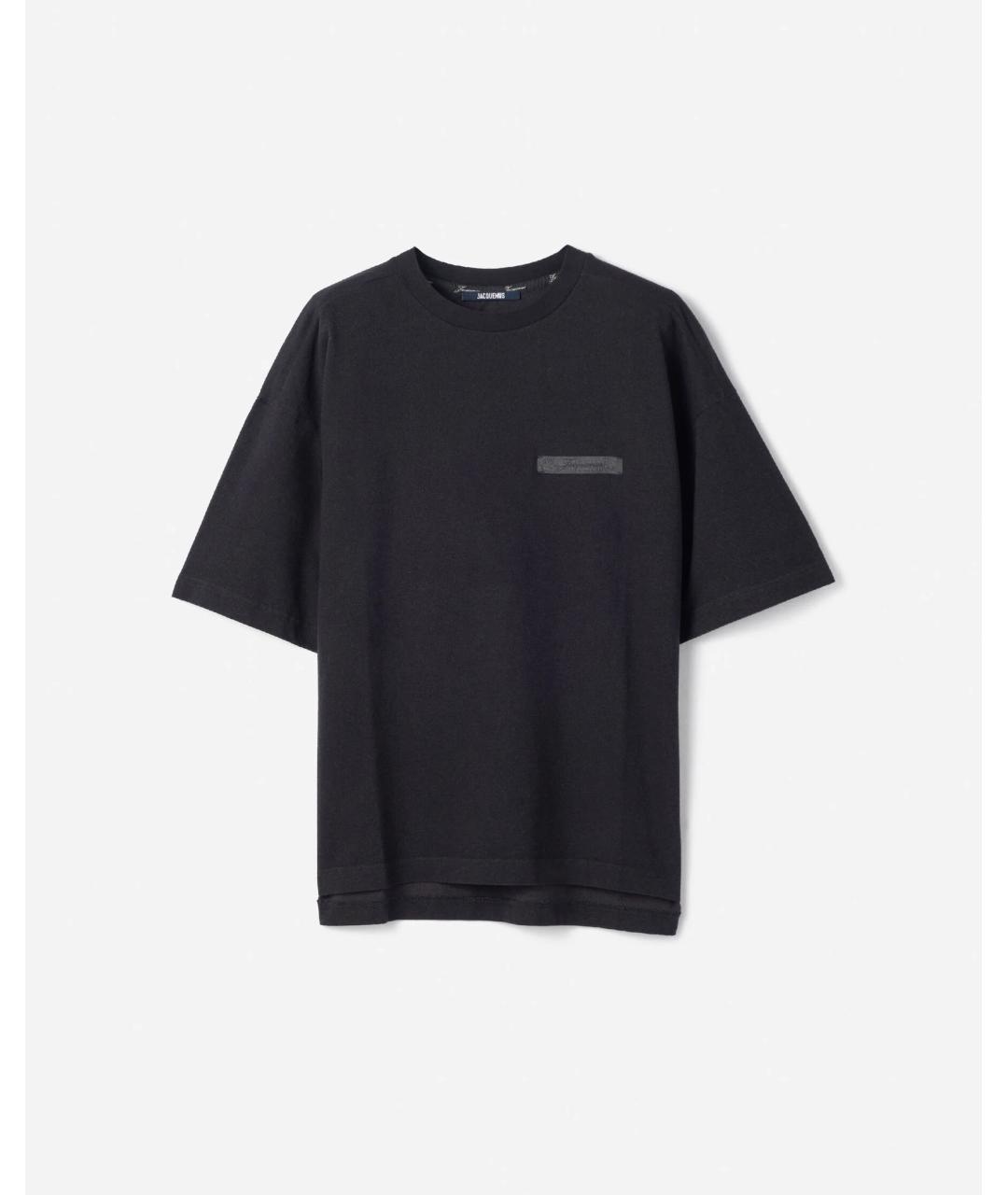 JACQUEMUS Серая хлопковая футболка, фото 3